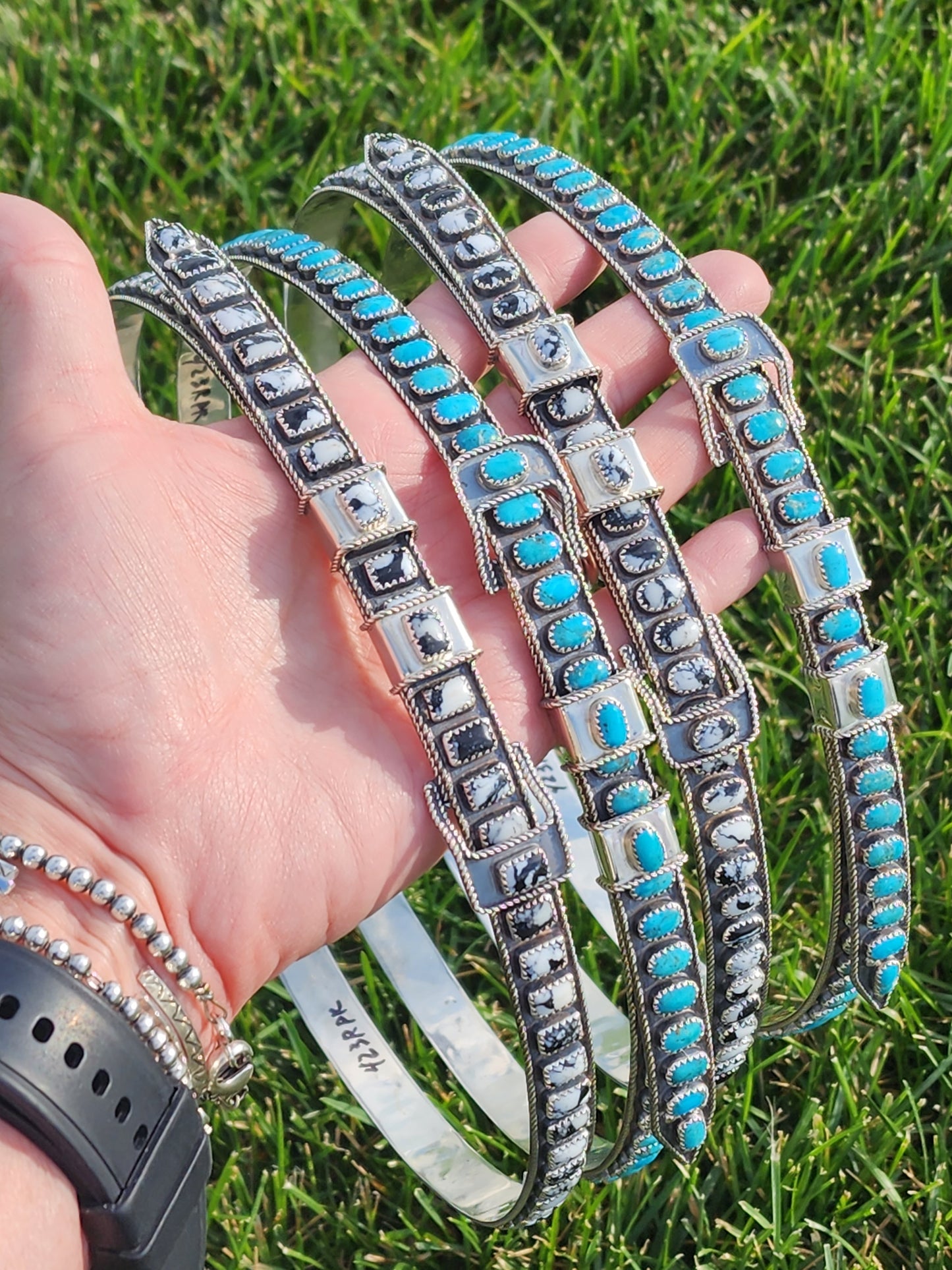 Multi-Stone Sterling Silver Adjustable Hat Band