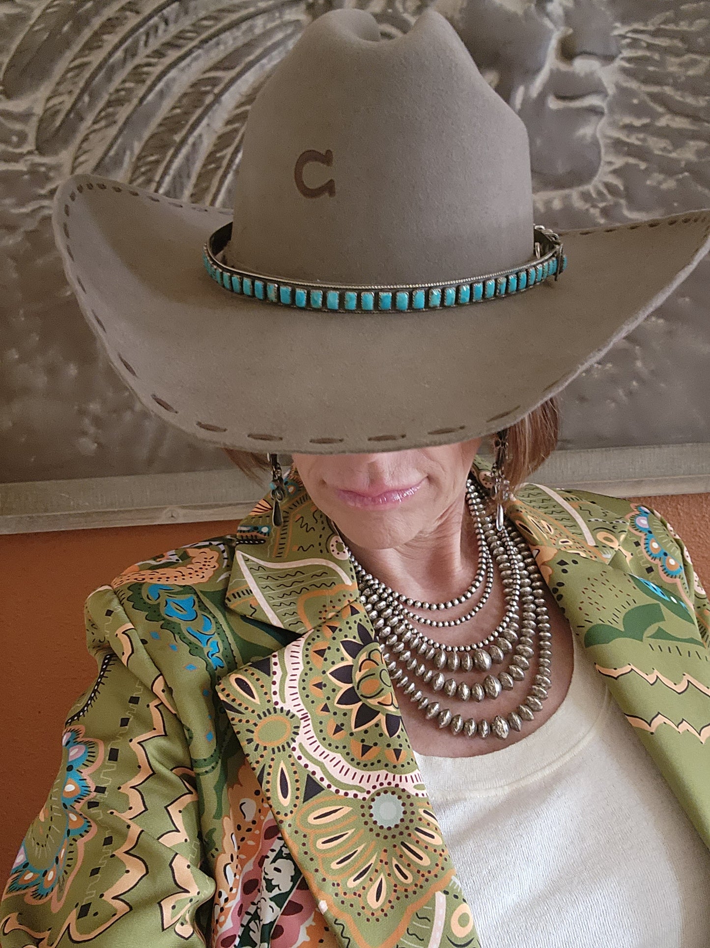 Multi-Stone Sterling Silver Adjustable Hat Band