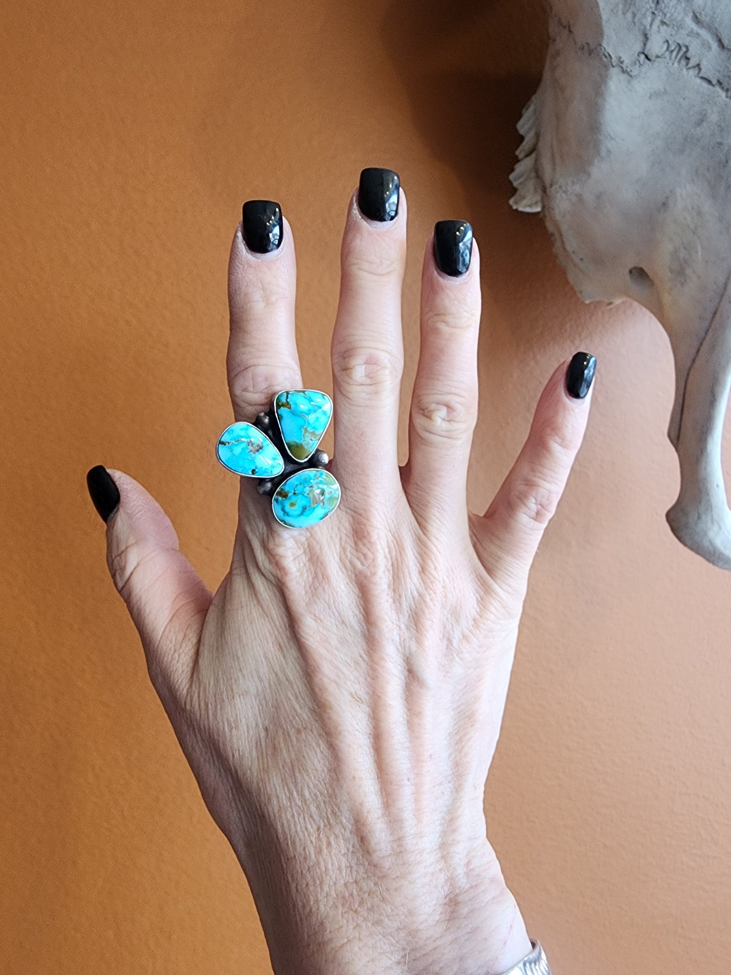 Kathleen Chavez Sonoran Mountain Turquoise Cluster Ring