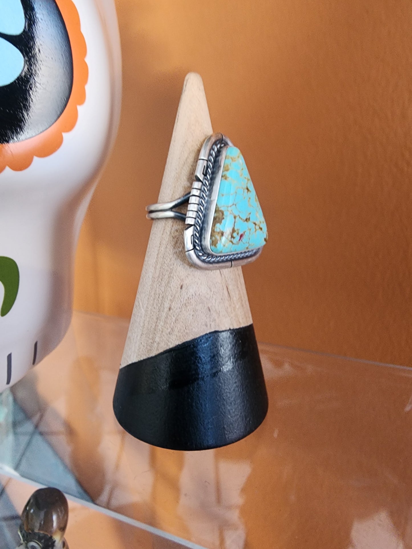 #8 Turquoise Triangle Ring