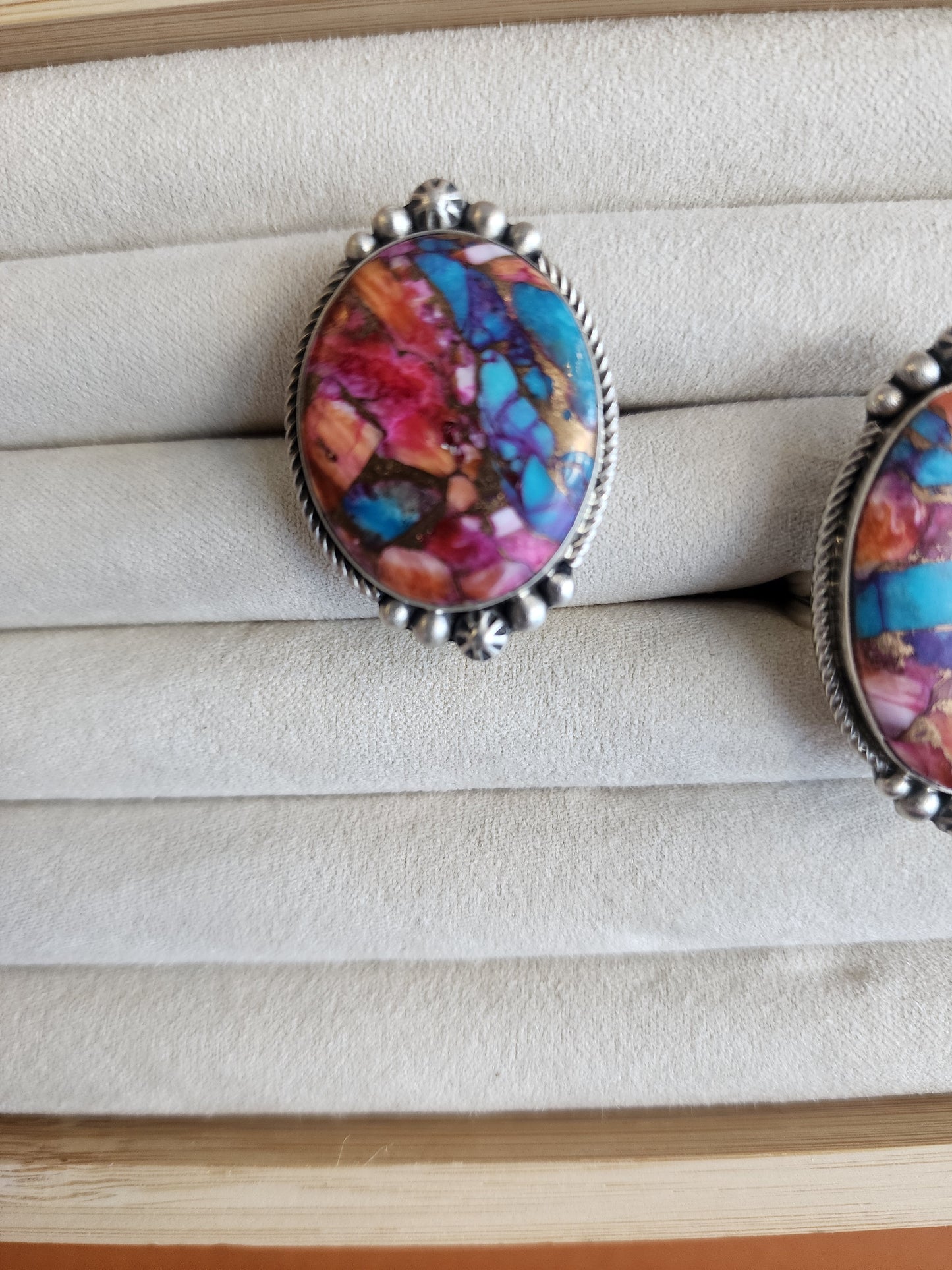Purple Mohave Ring with Sterling Silver accent