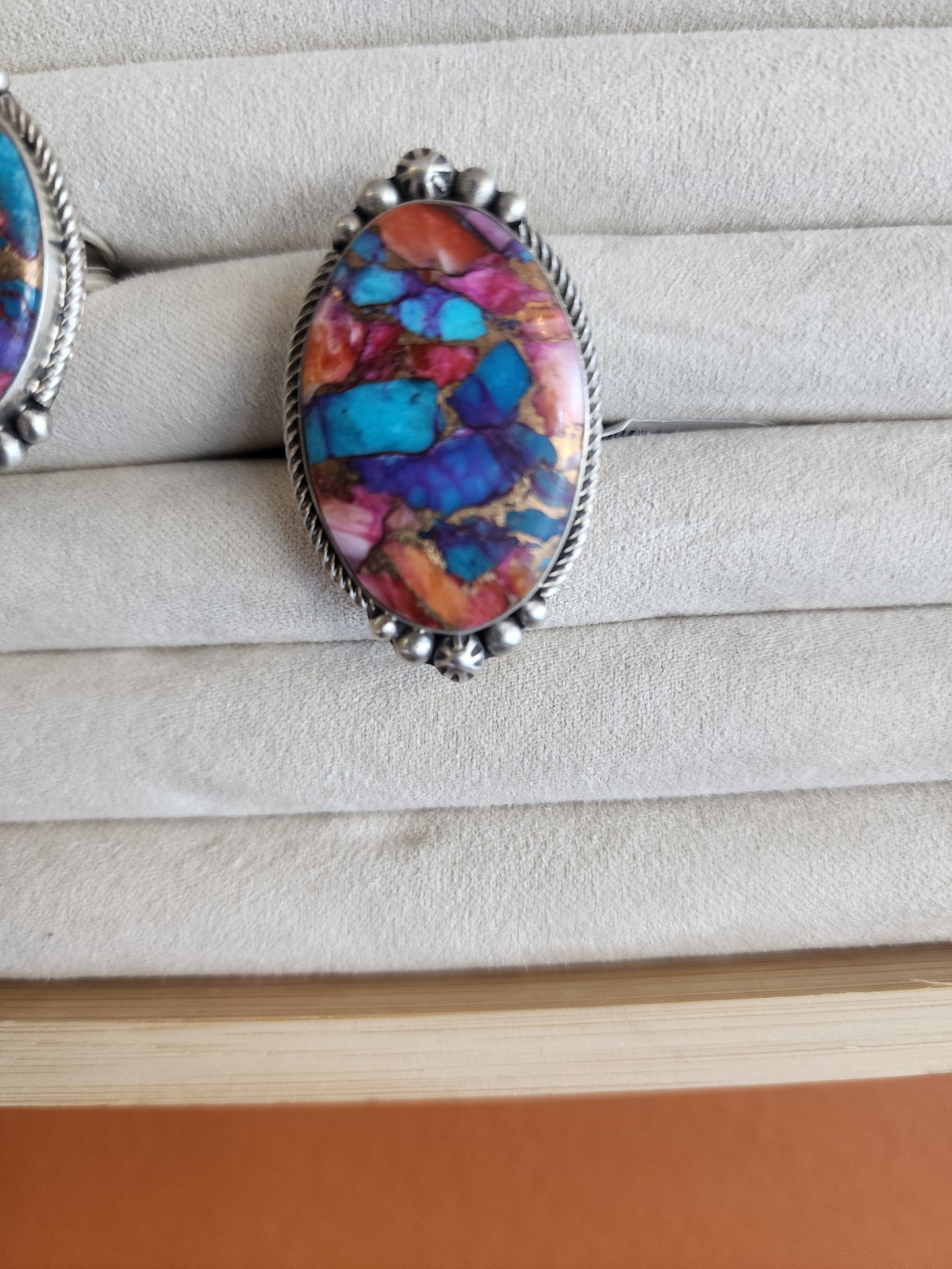 Purple Mohave Ring with Sterling Silver accent