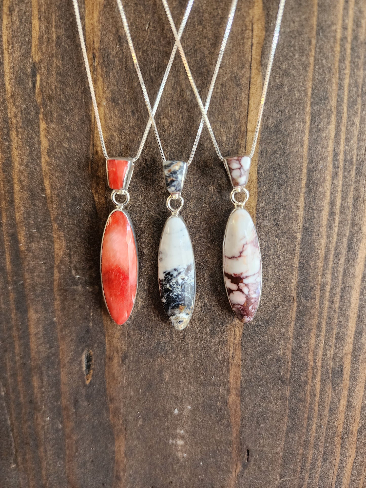 Cathy Webster Double Stone Oblong Pendant