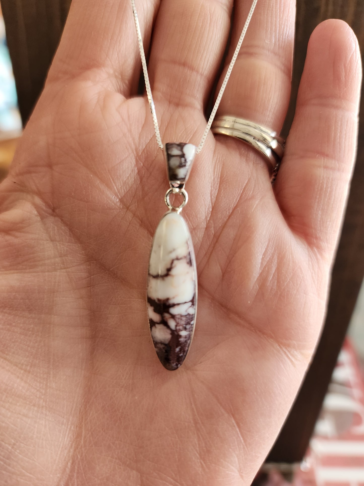 Cathy Webster Double Stone Oblong Pendant