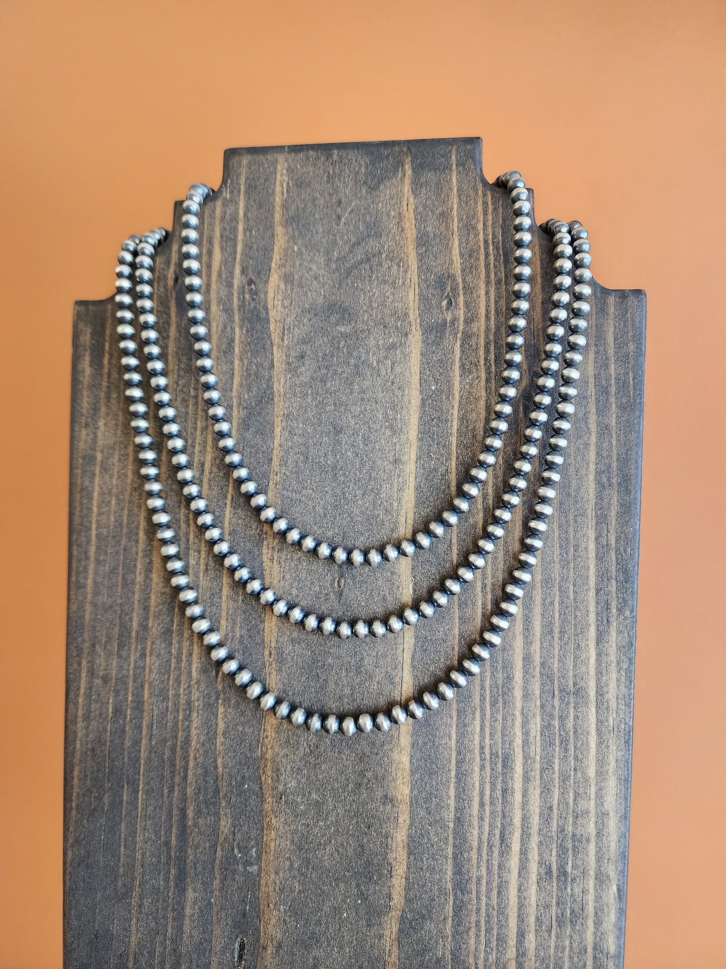 5mm Sterling Silver Bead Necklace