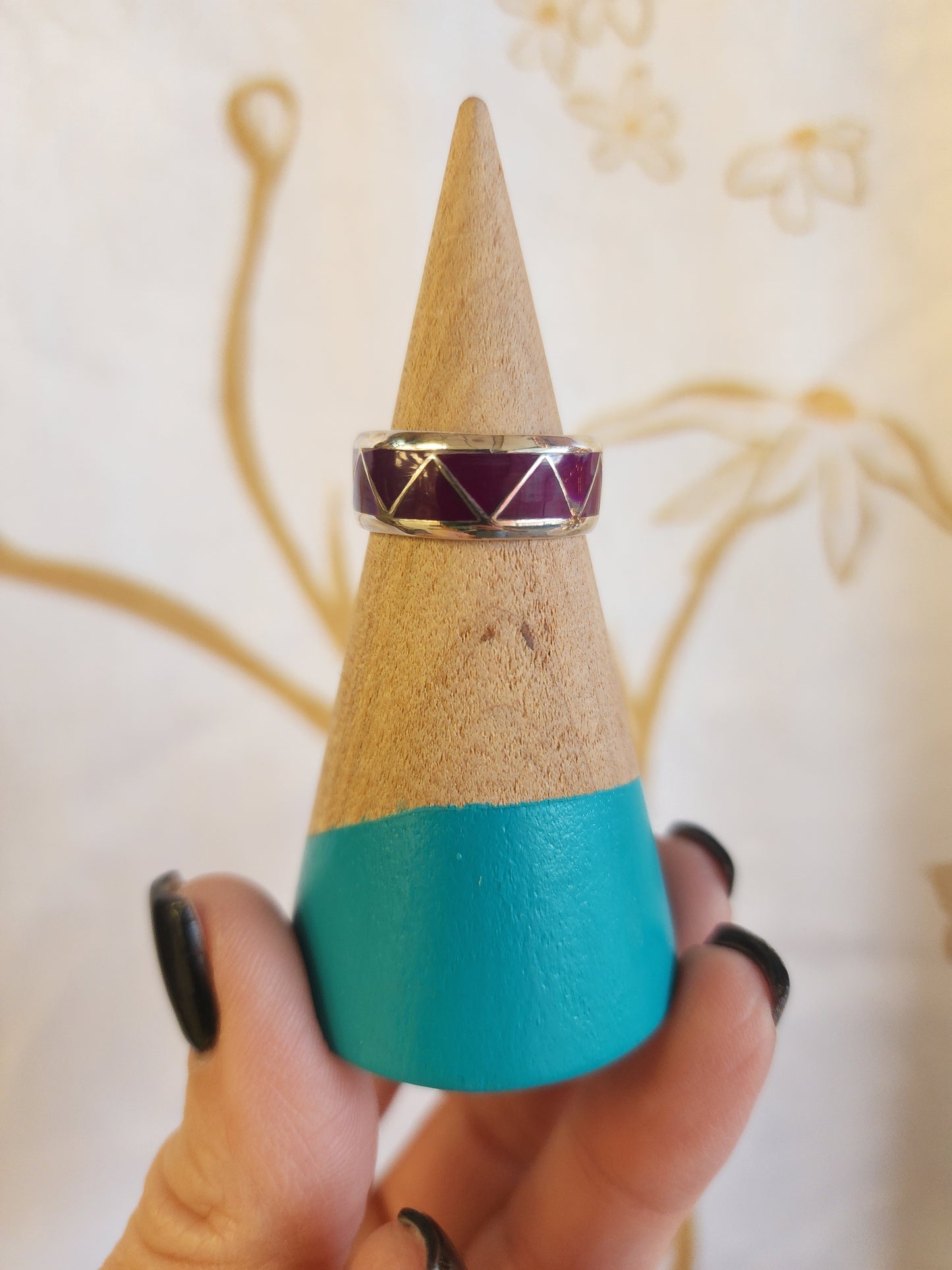 Navajo Sterling Silver Inlay Ring