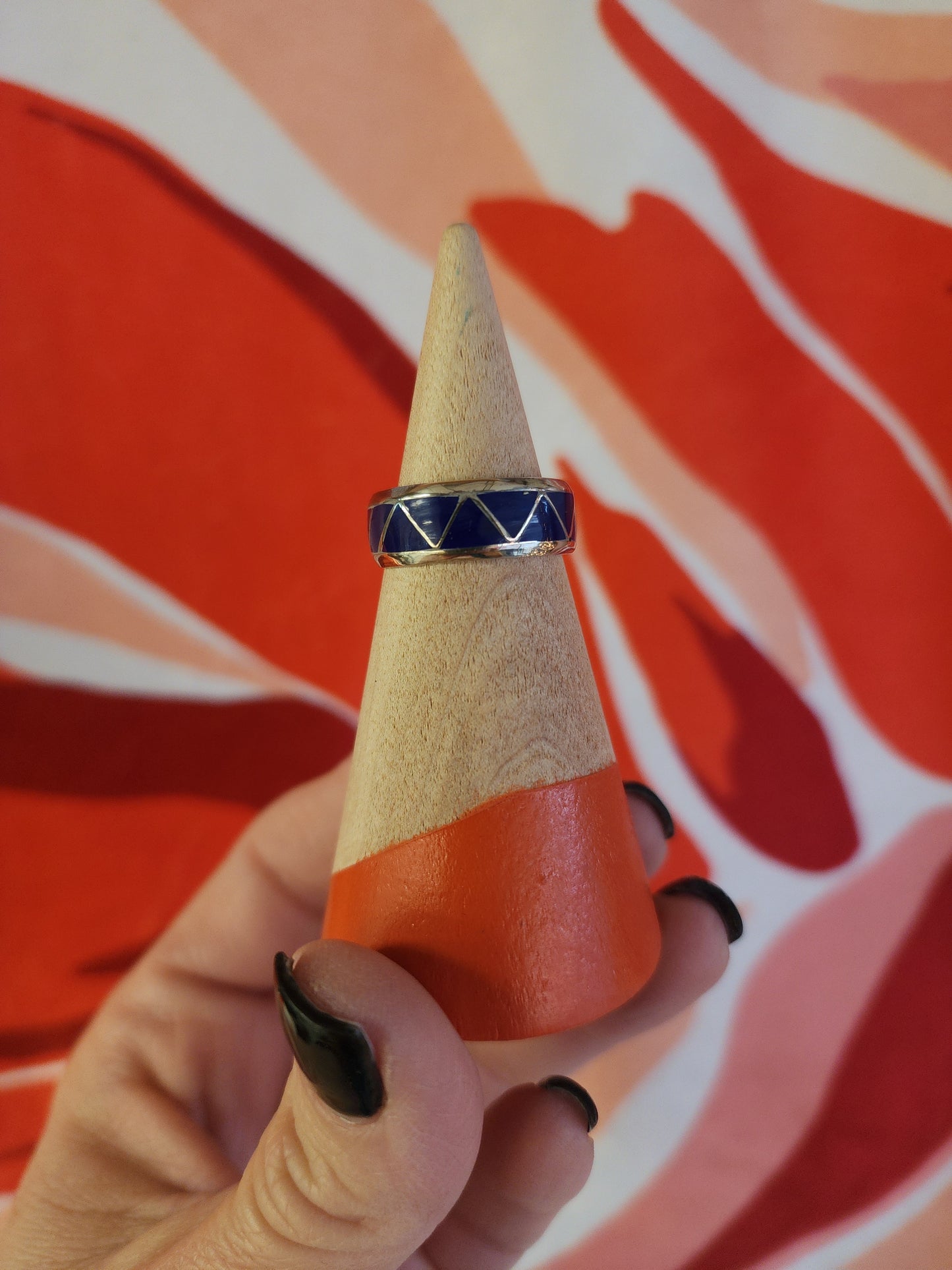 Navajo Sterling Silver Inlay Ring