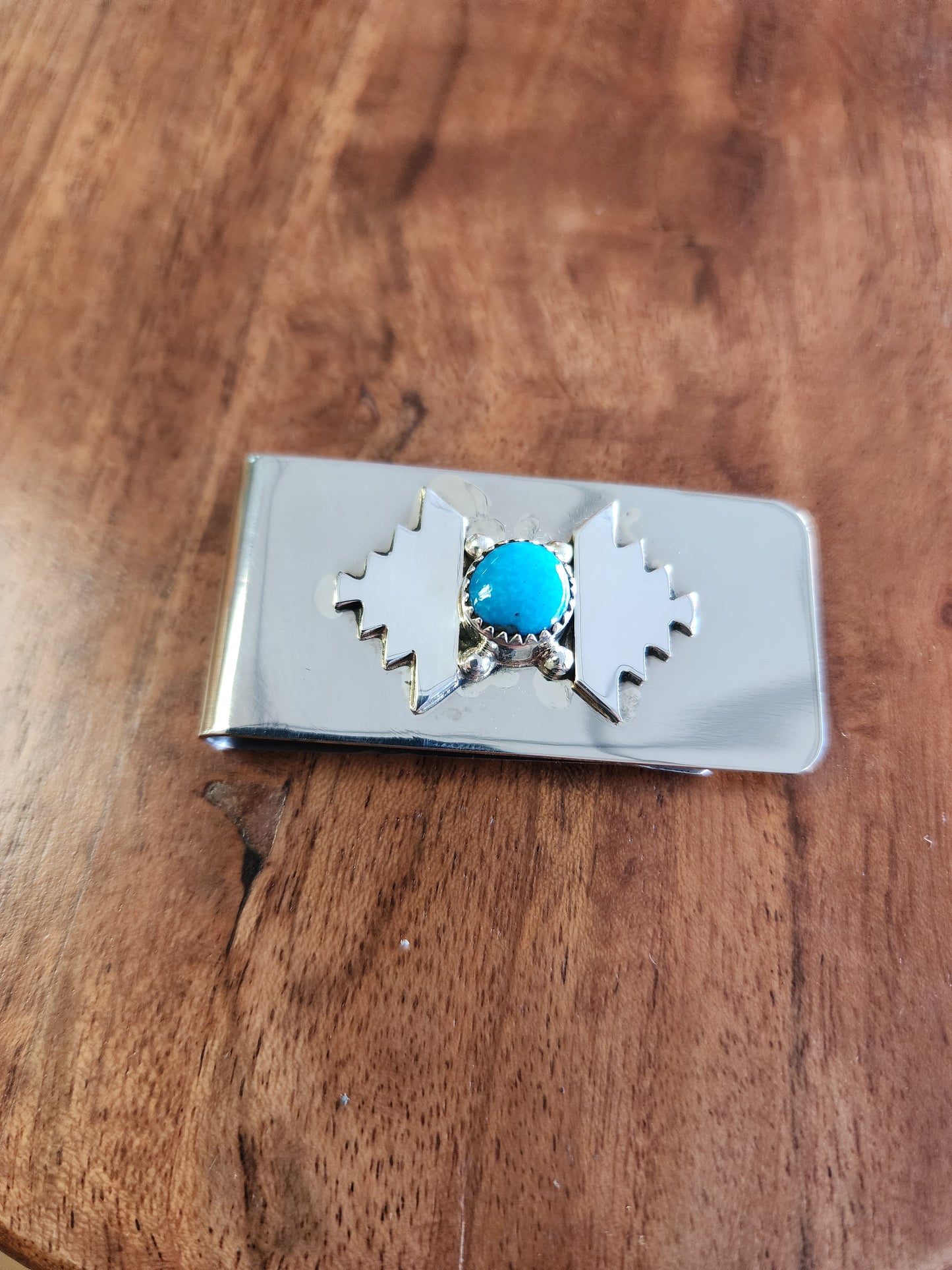 Sandra Parkett Blue Kingman Turquoise & Sterling Silver Money Clip