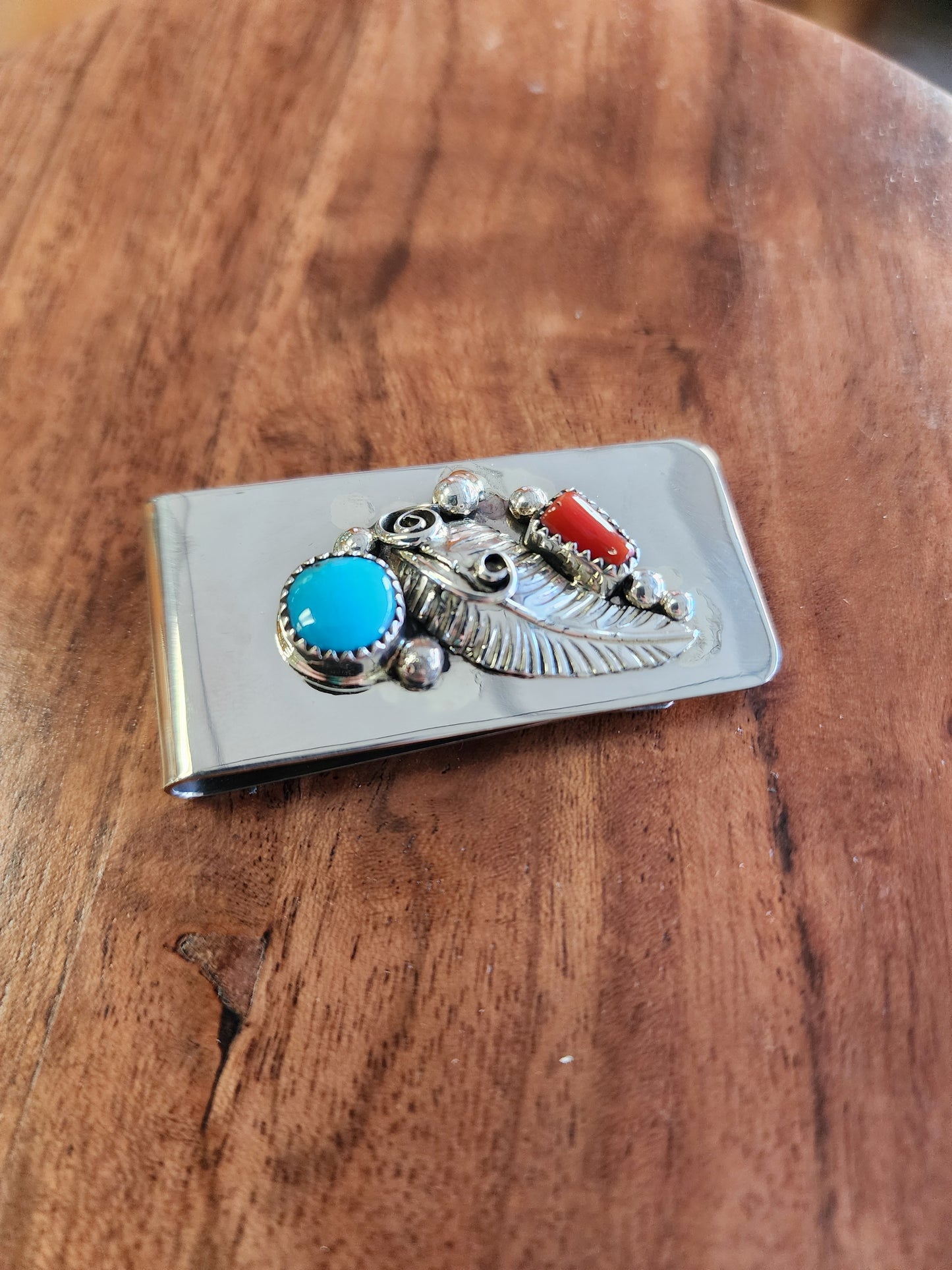 Sandra Parkett Blue Kingman Turquoise & Sterling Silver Money Clip