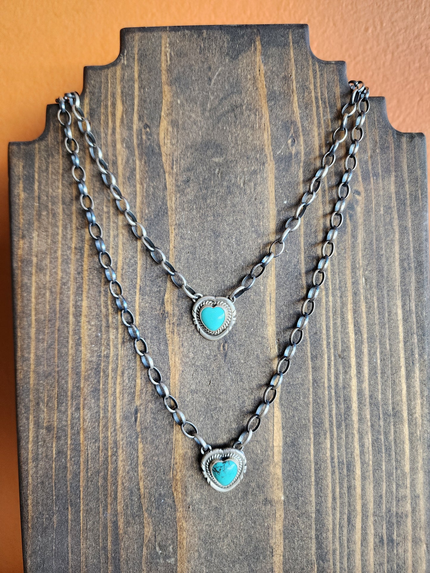 Kingman Turquoise Heart Necklace