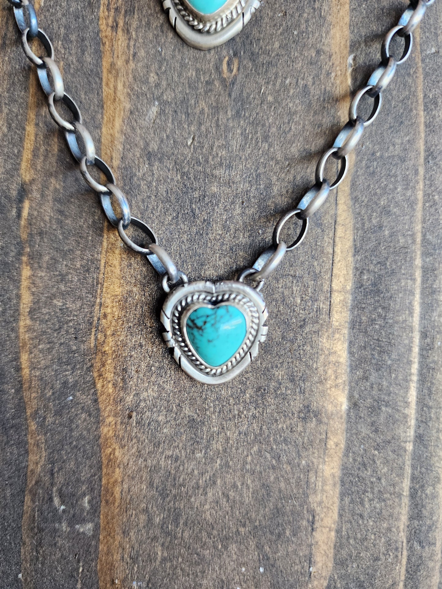 Kingman Turquoise Heart Necklace