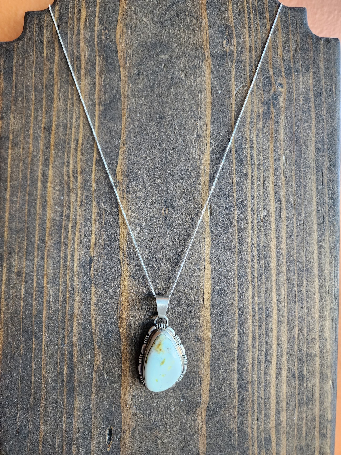 Palomino Necklace with Sterling Silver Sawtooth accent