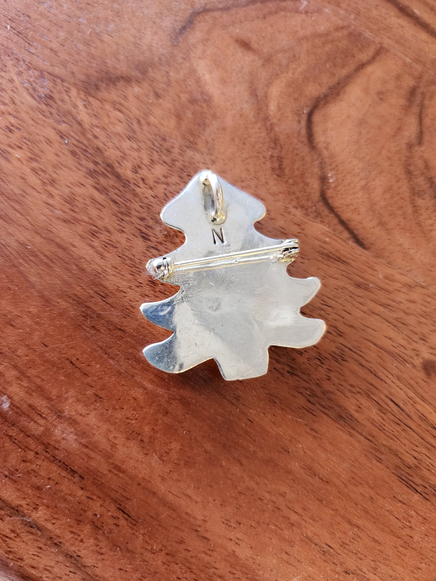Sterling Silver Turquoise Christmas Tree Pin / Pendant