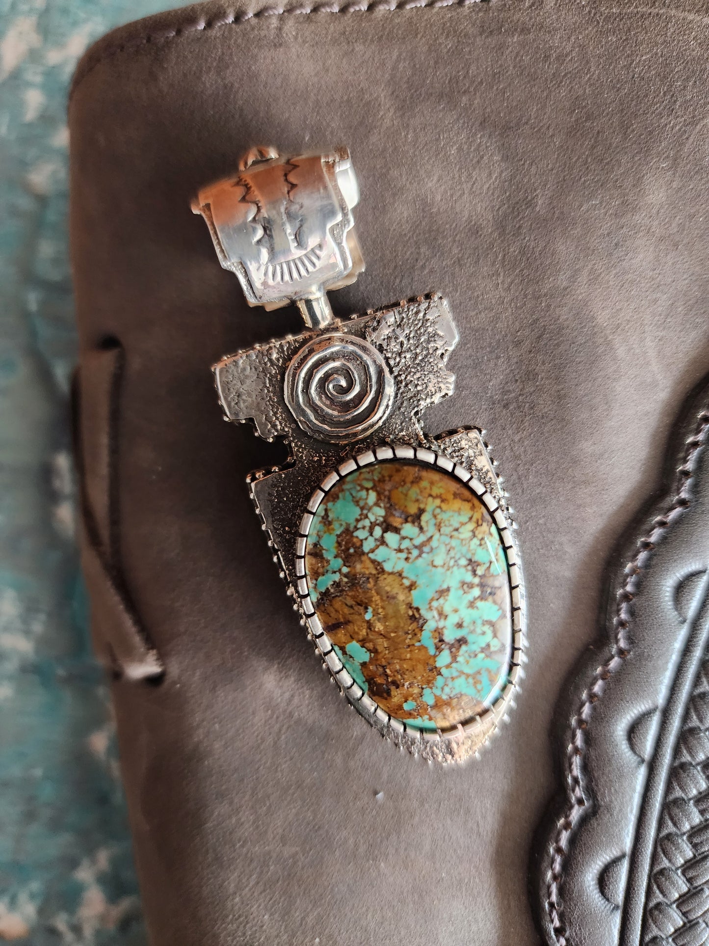 Tony Chino Acoma Pueblo Reversible Pendant