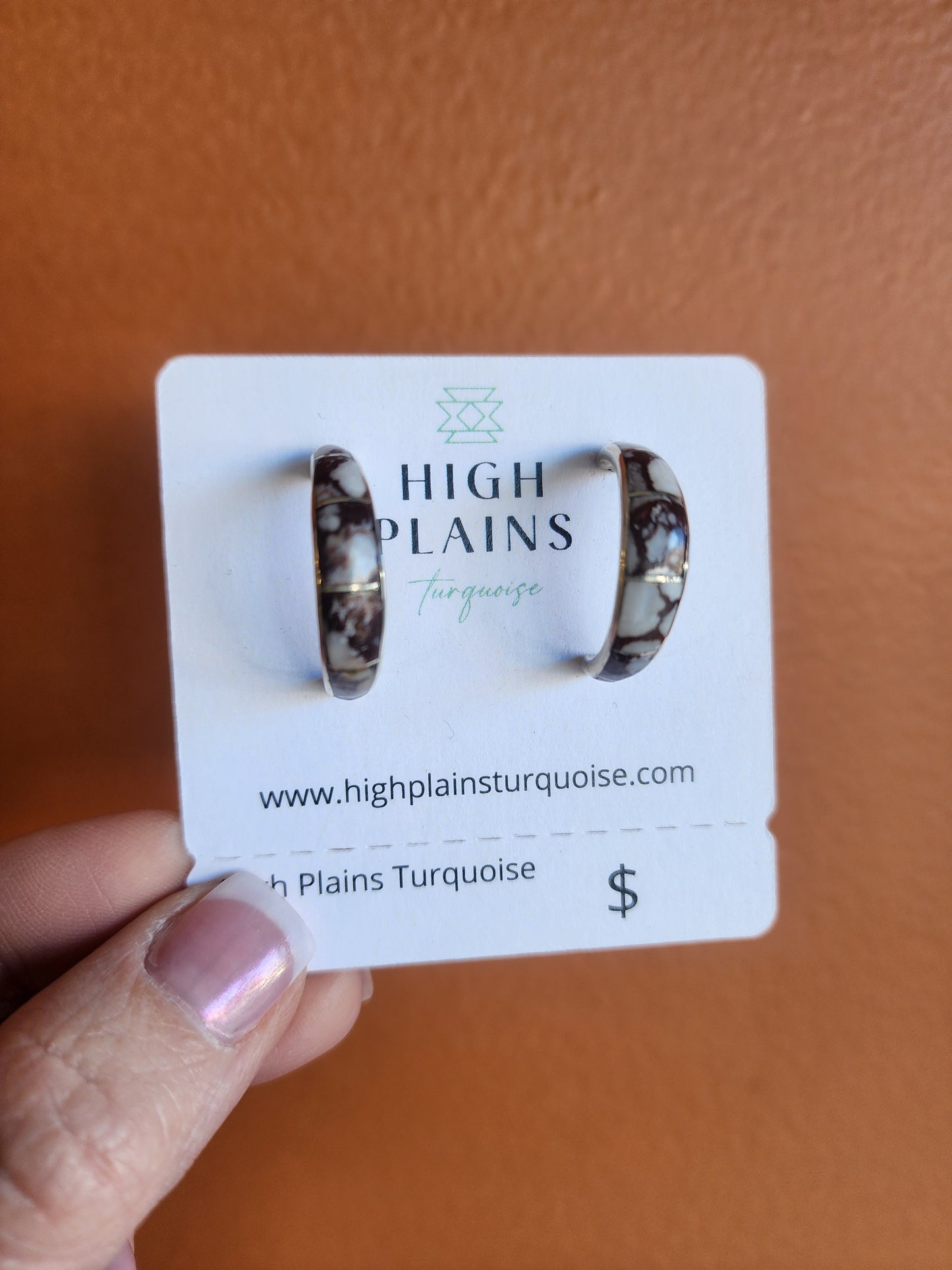 Inlay Half Hoop Earrings