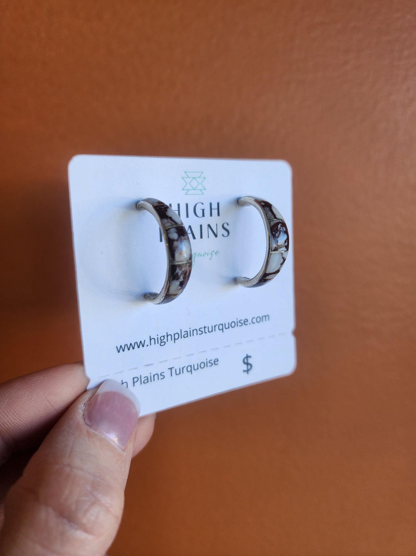 Inlay Half Hoop Earrings