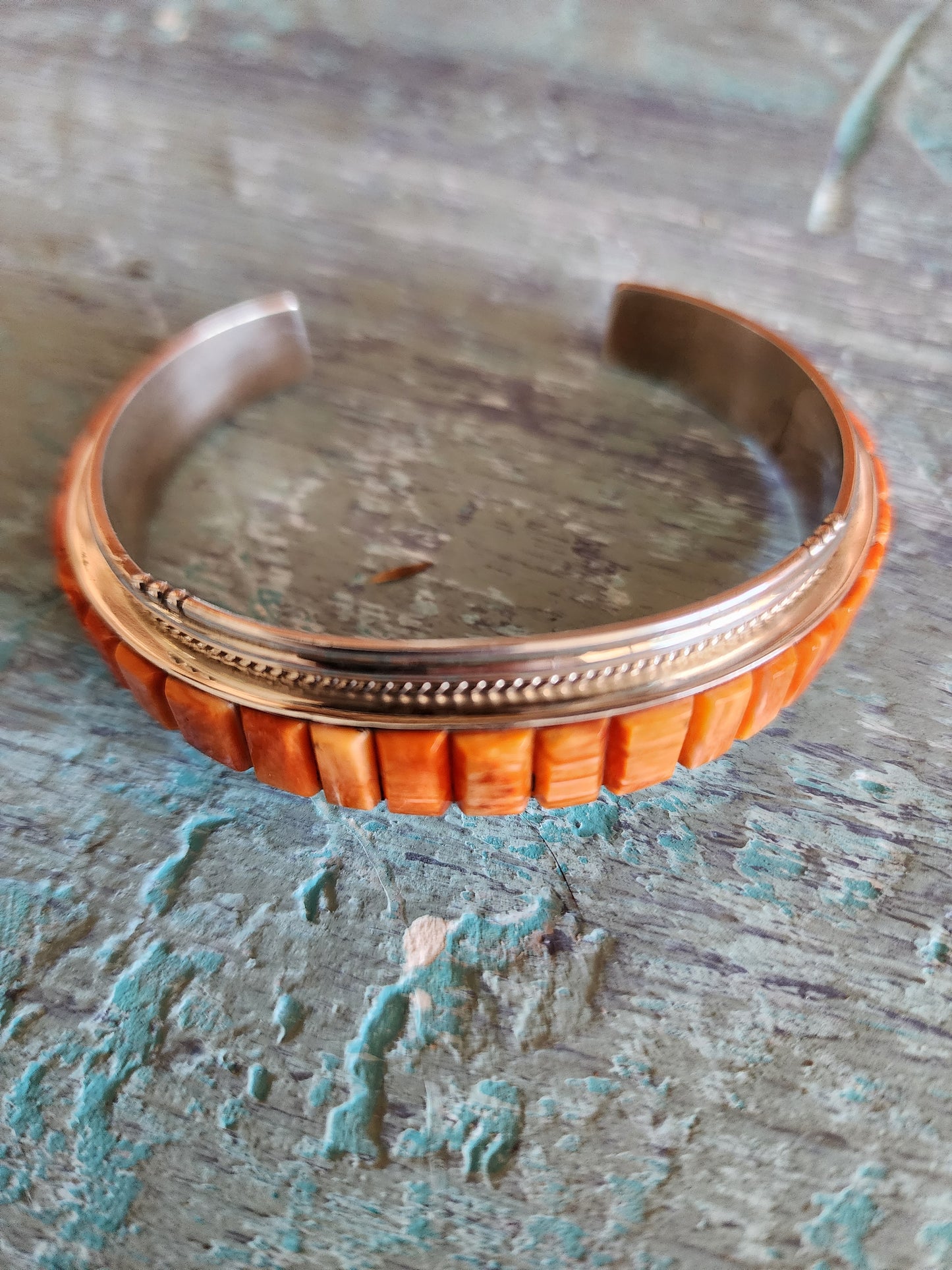 Spiny Oyster Inlay Cuff Bracelet