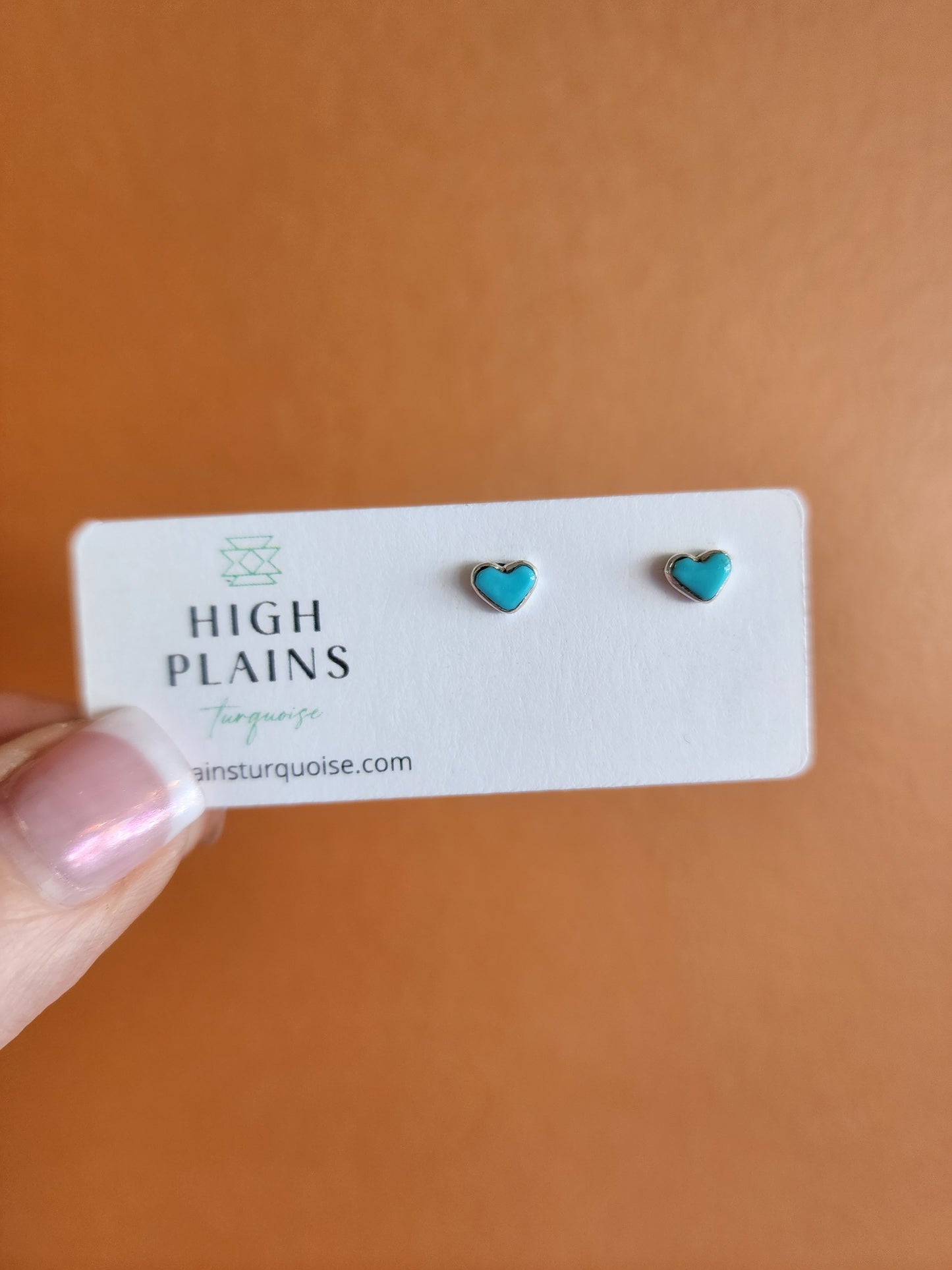 Mini Turquoise Heart Earrings
