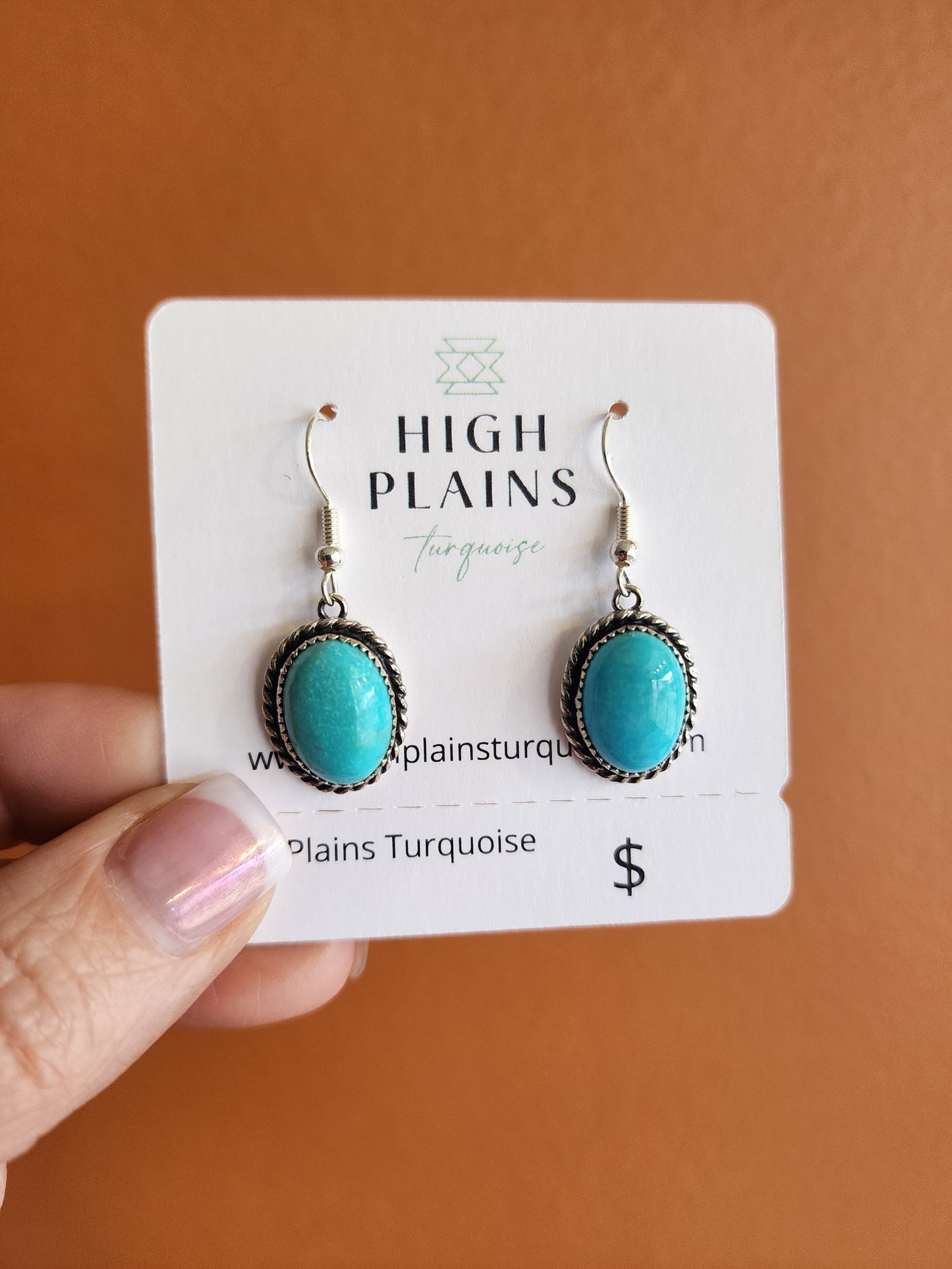 Kingman Turquoise Oval Earrings