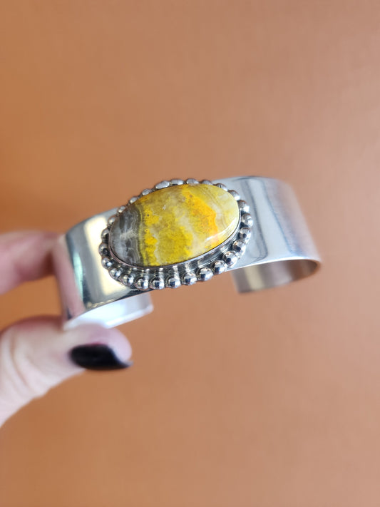 Randy Billie Bumblebee Jasper Sterling Silver Cuff Bracelet