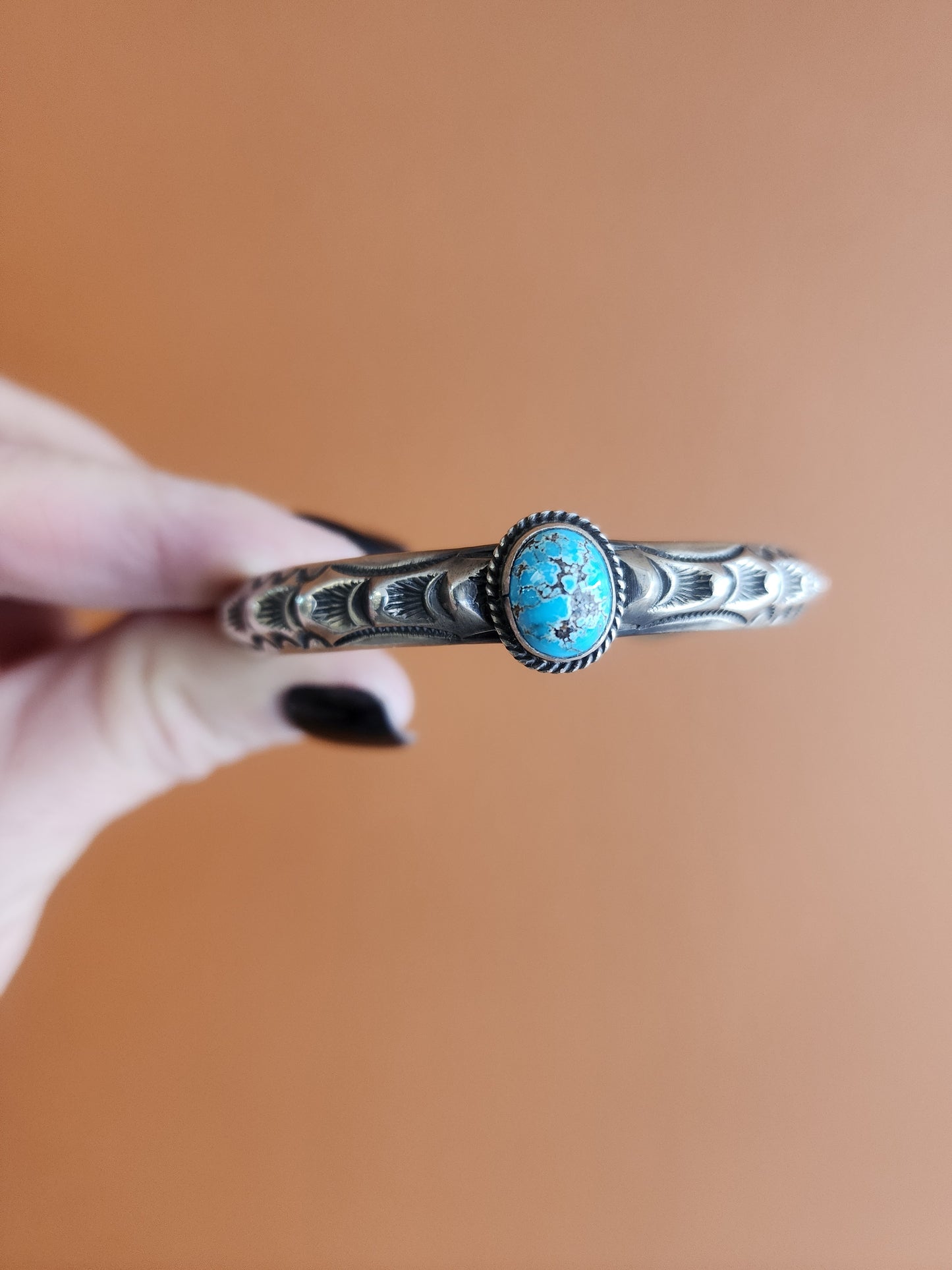 Roland Dixson Natural Persian Turquoise Cuff Bracelet