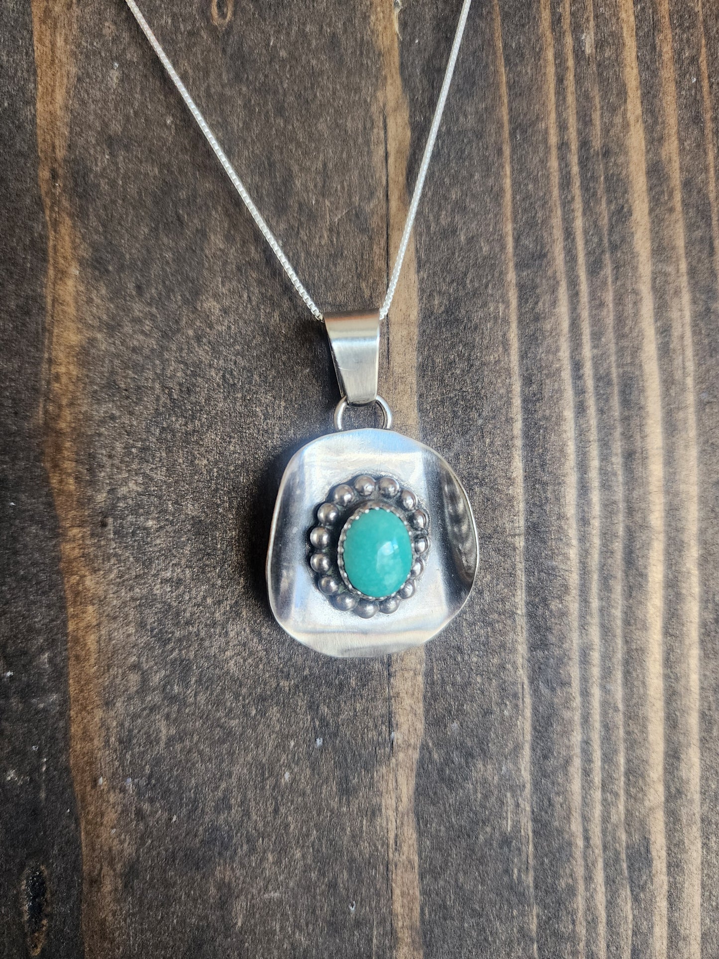 Sterling Silver Cowboy Hat Pendant Necklace with accent stone