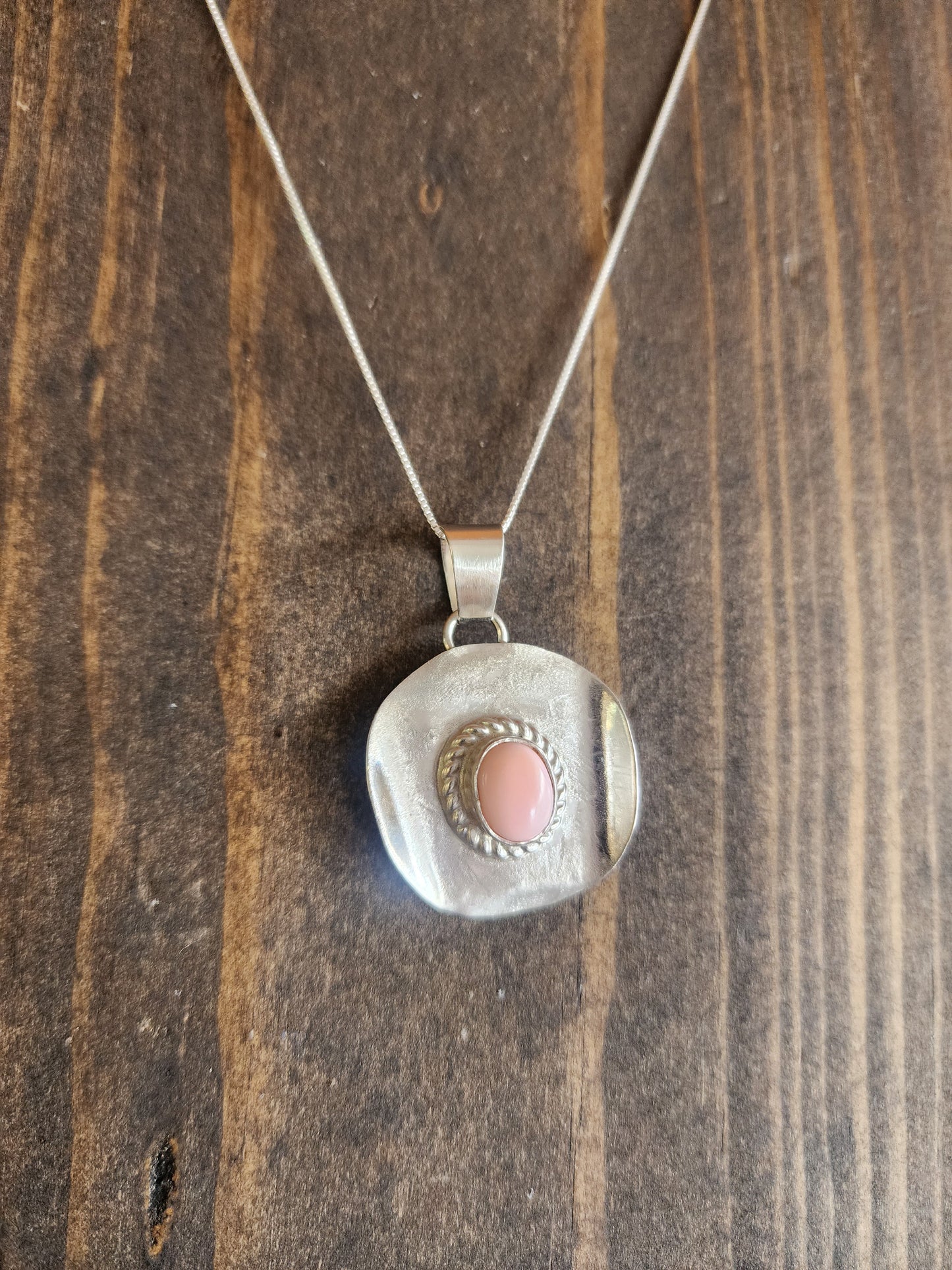 Sterling Silver Cowboy Hat Pendant Necklace with accent stone