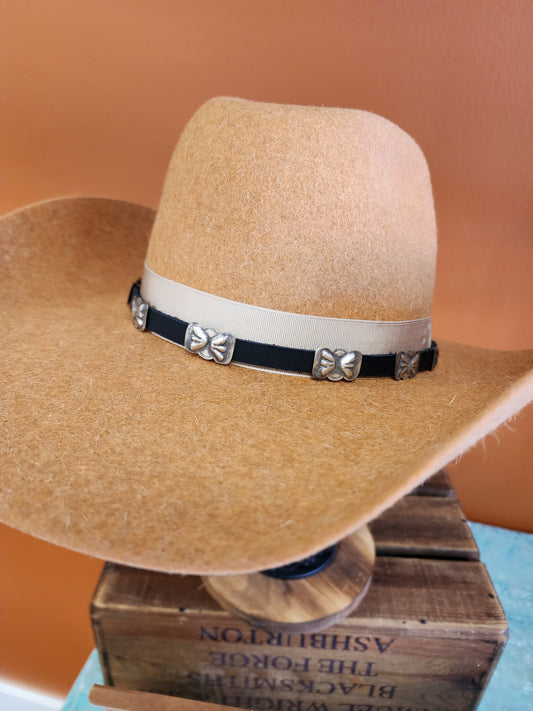 Navajo Sterling Silver Adjustable Concho Hat Band