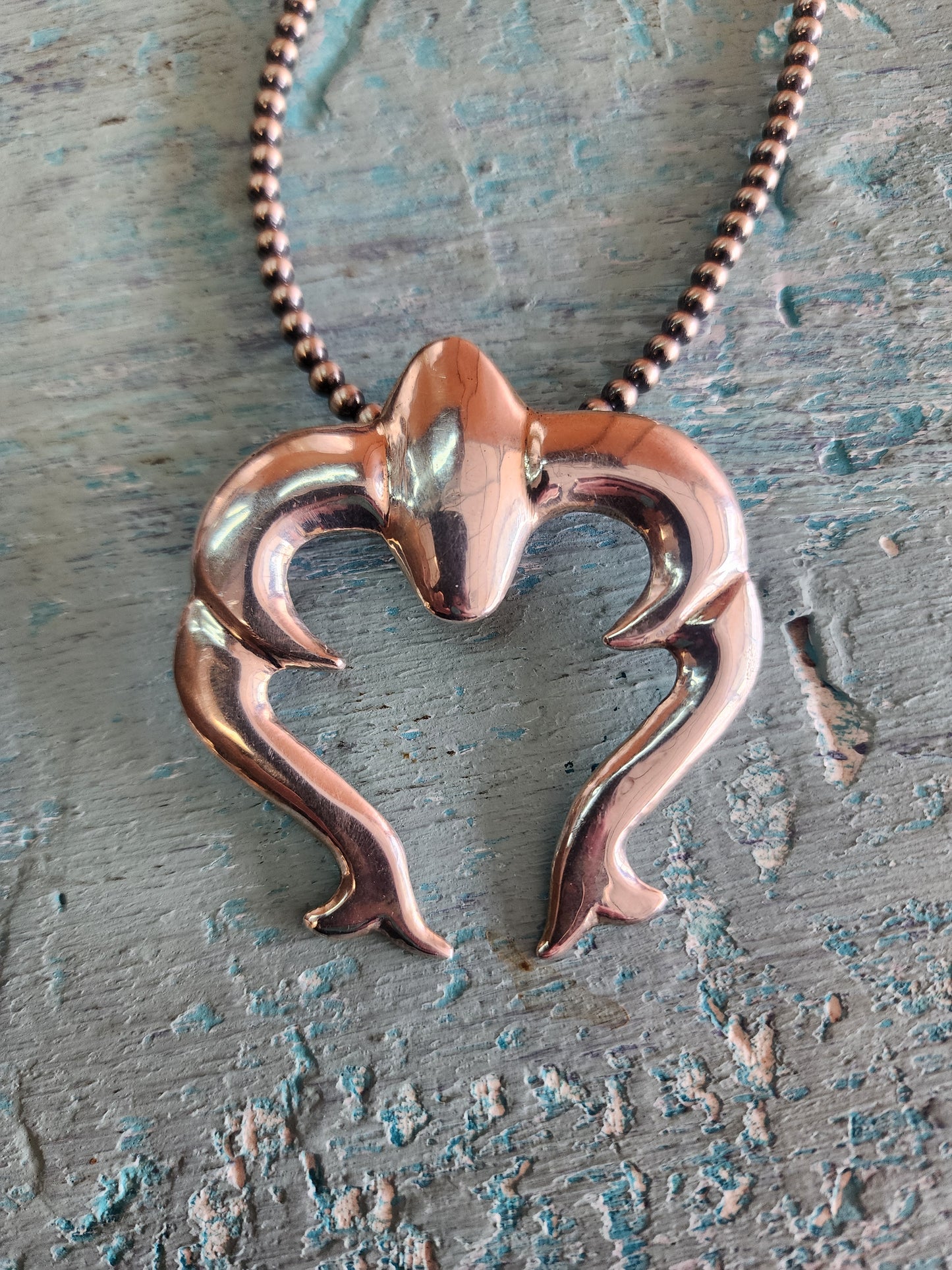 Vintage Sterling Silver Naja Squash Style Pendant