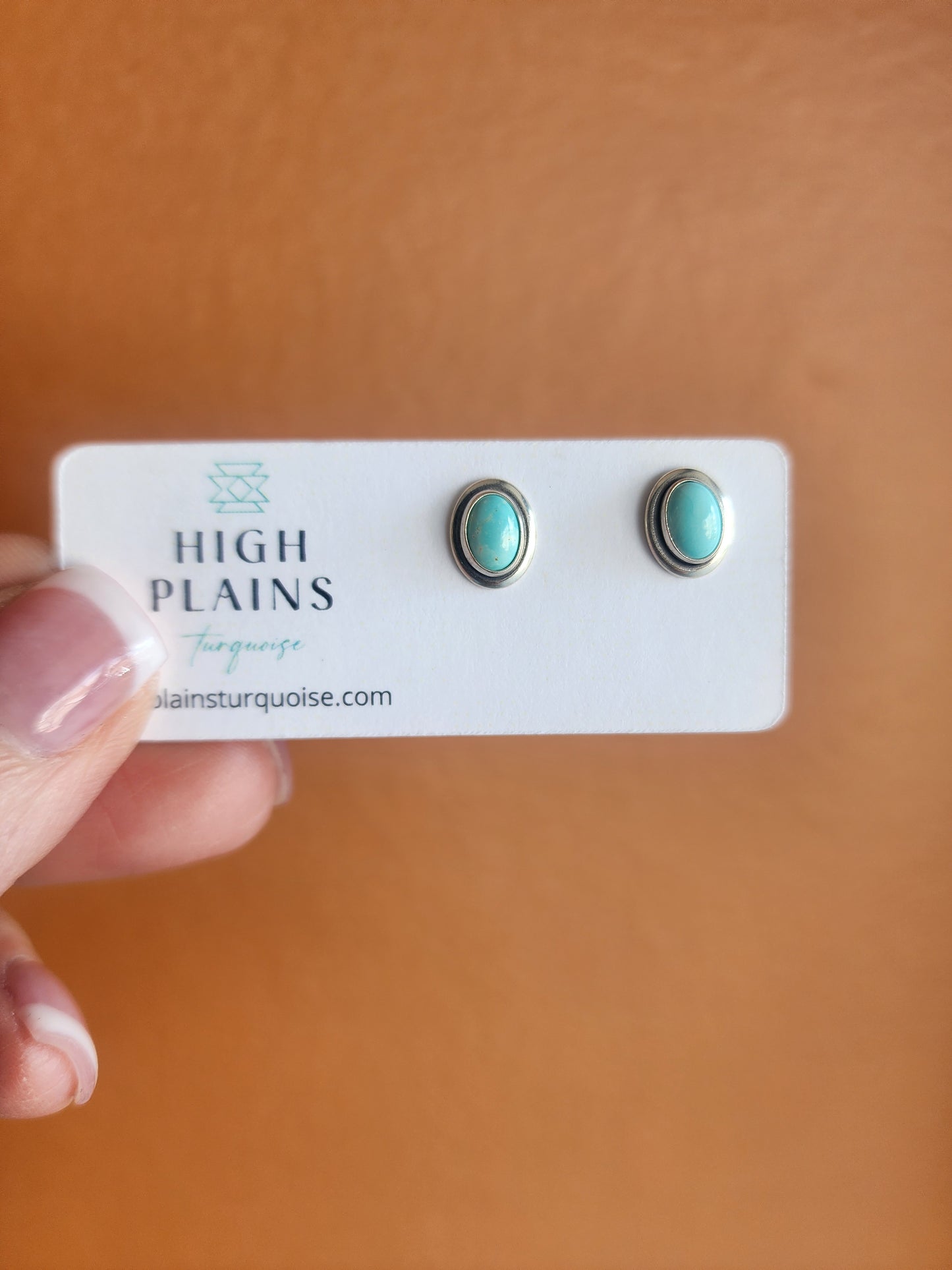 Mini Turquoise Sterling Silver Bezel Earrings
