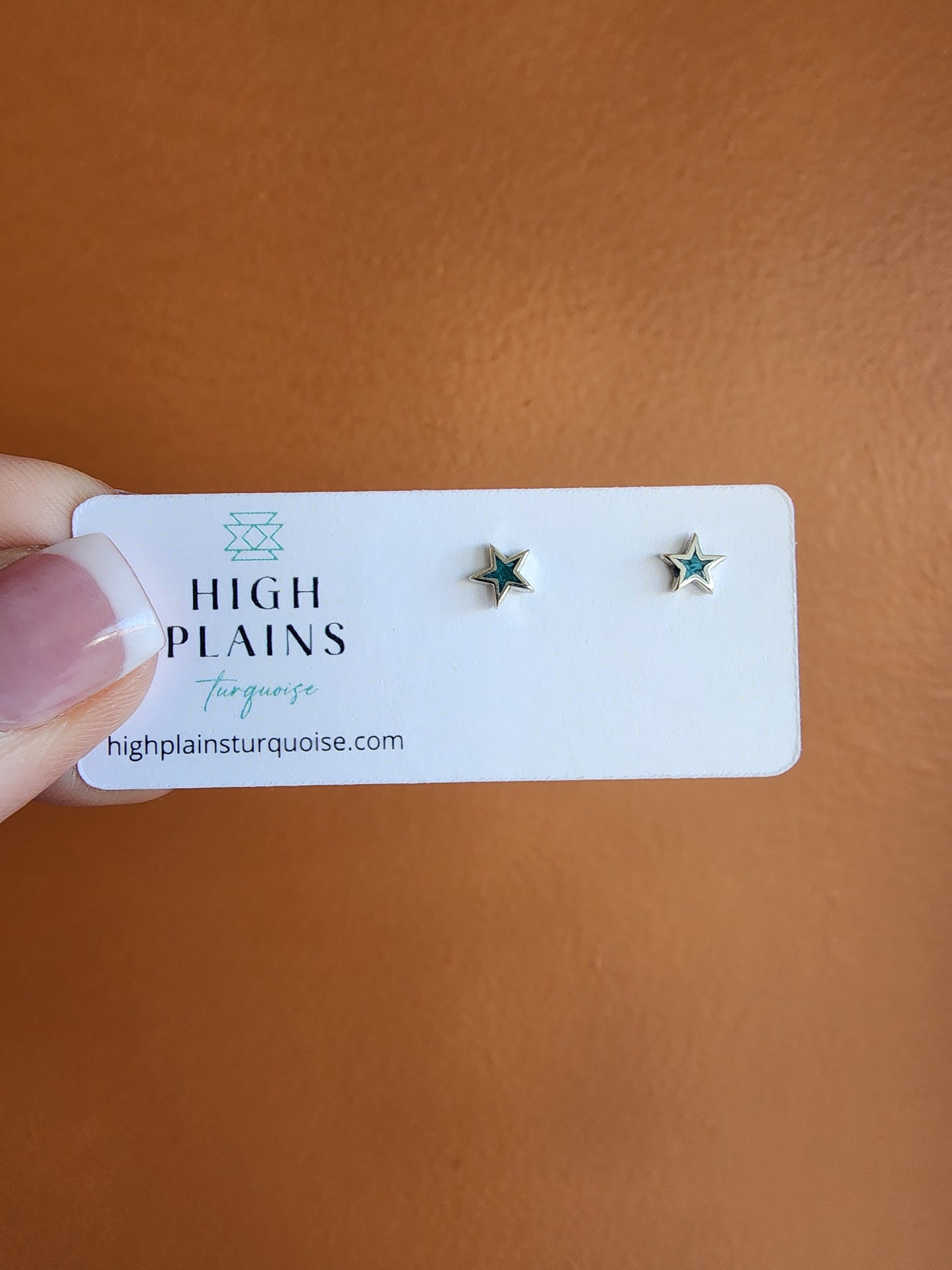 Turquoise Inlay Star Earrings