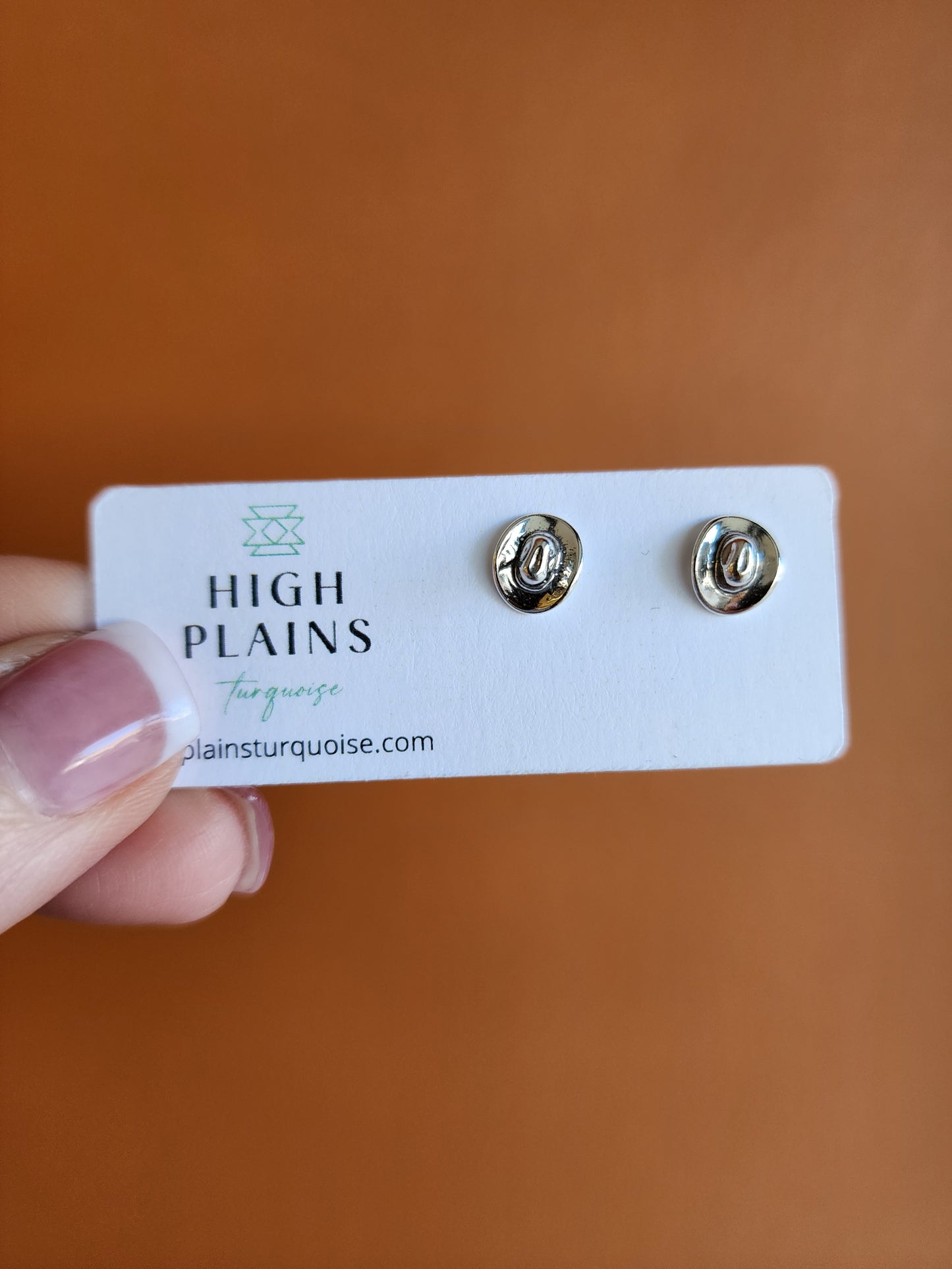 Sterling Silver Cowboy Hat Earrings