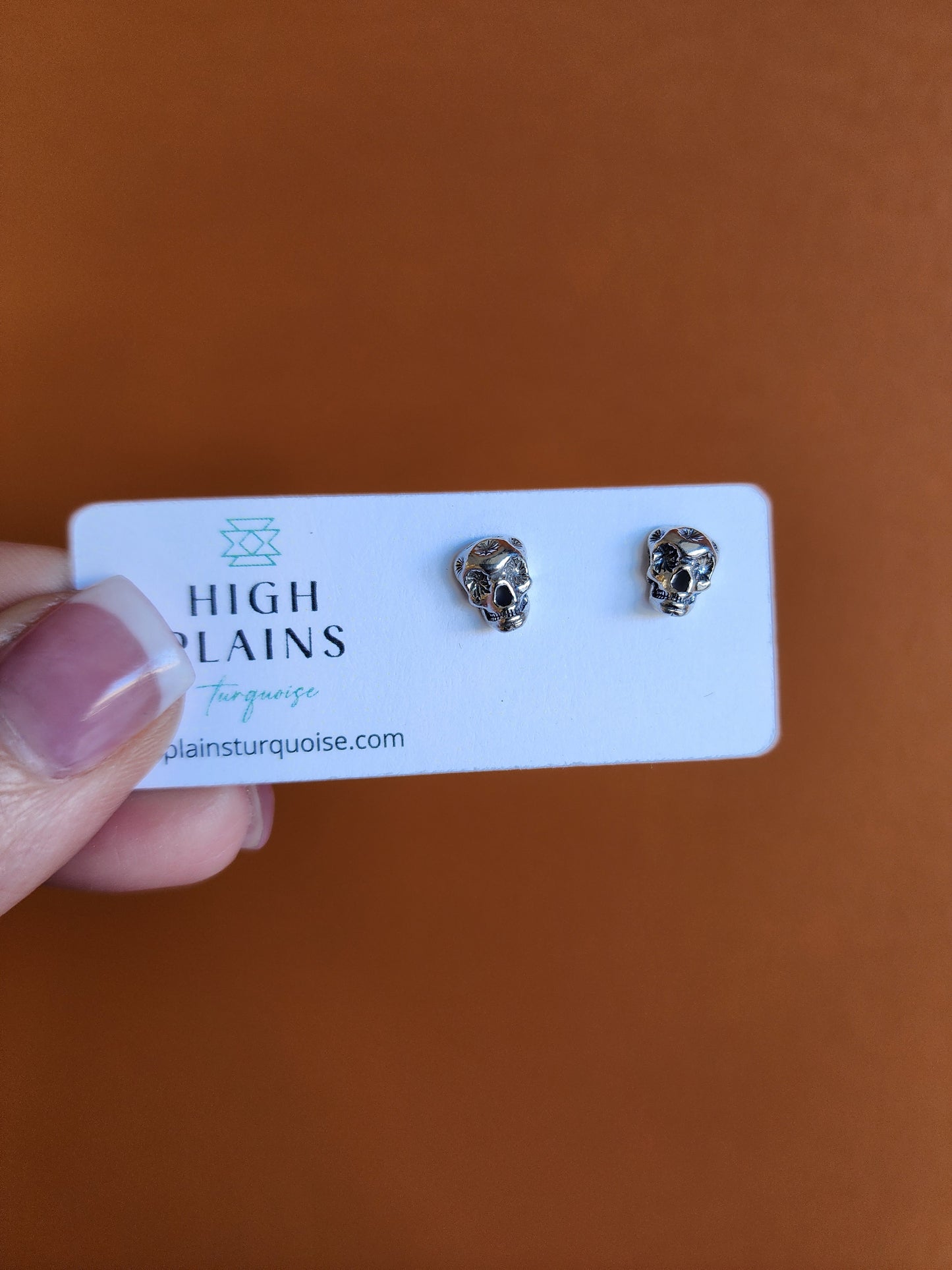 Sterling Silver Sugar Skull Earrings