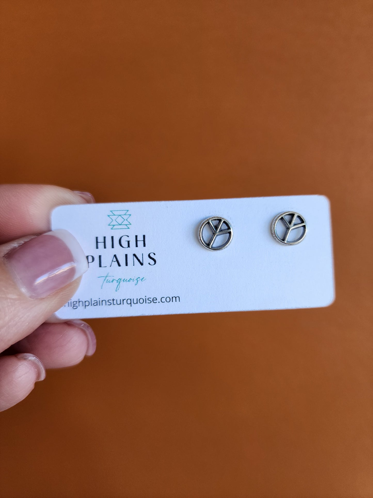 Sterling Silver Peace Earrings