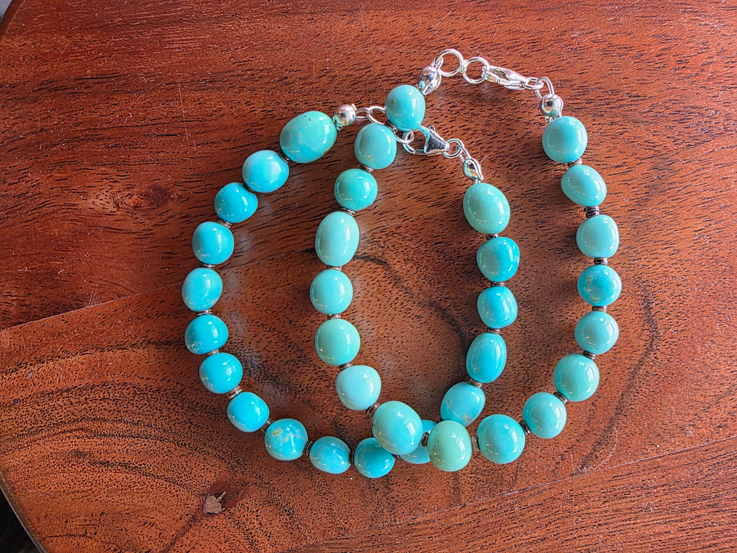 7mm Turquoise Beaded Bracelet