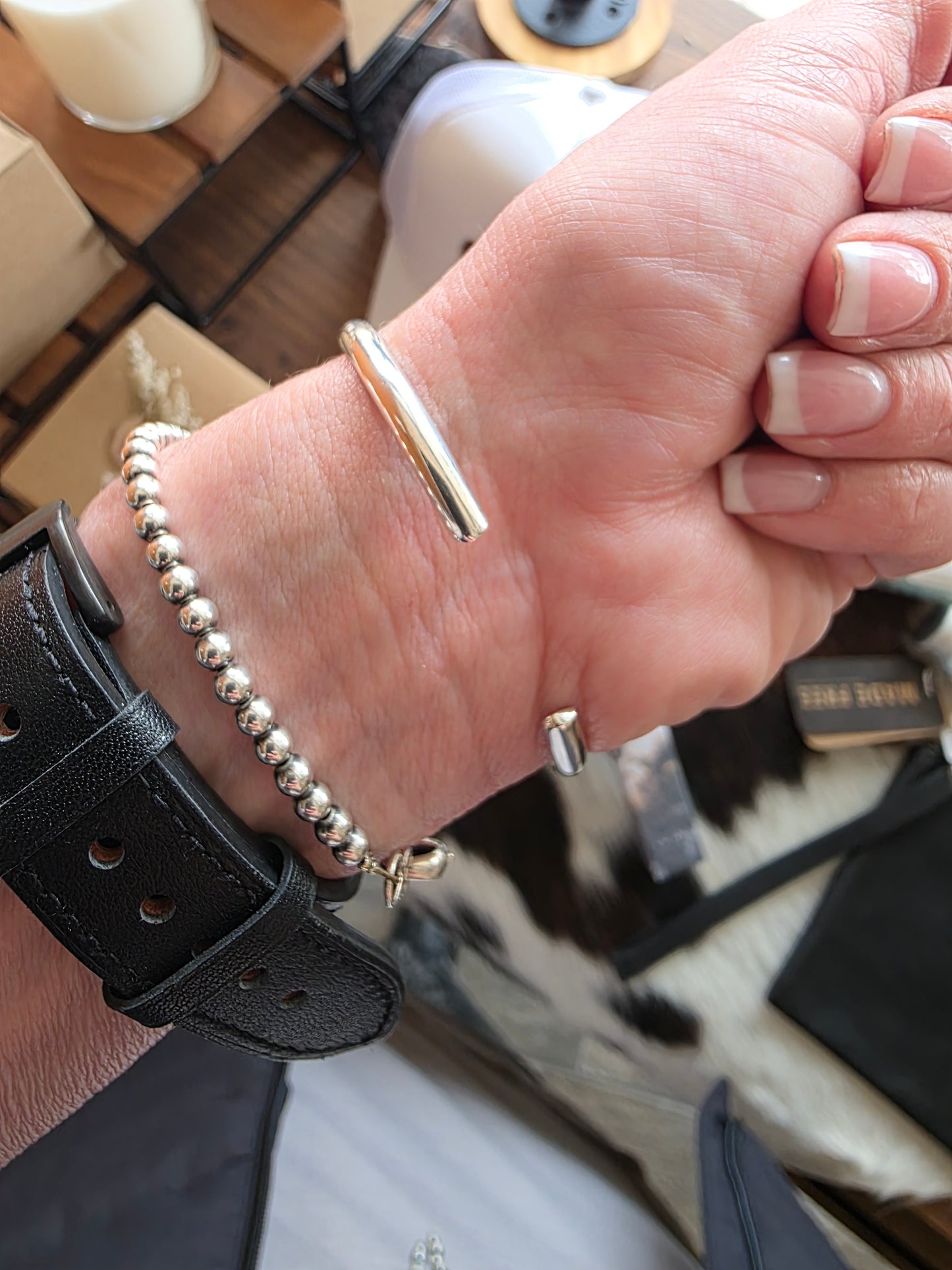 4mm Tahe Sterling Silver Cuff Bracelet