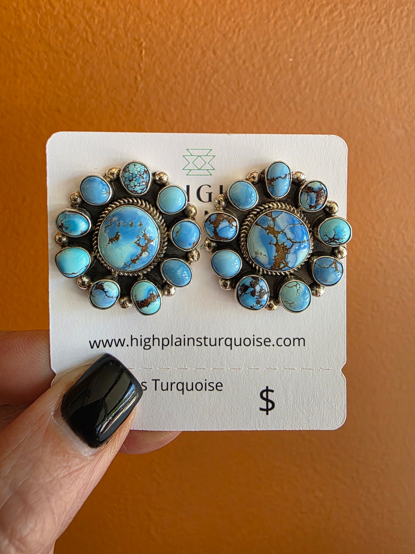 Golden Hills Turquoise Cluster Earrings