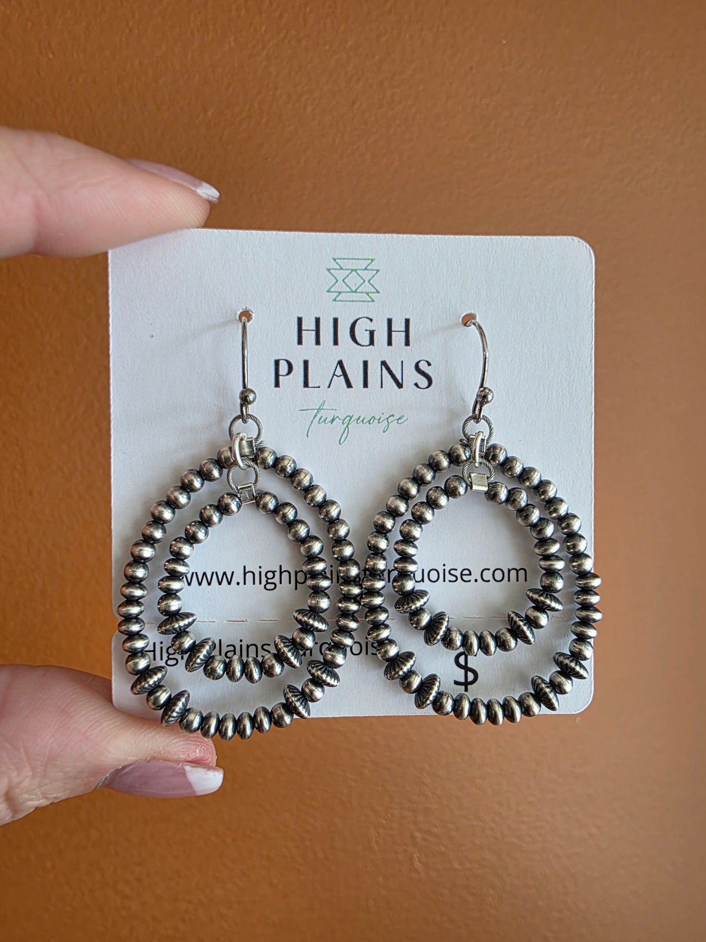 Multi Beaded Double Hoop Earrings