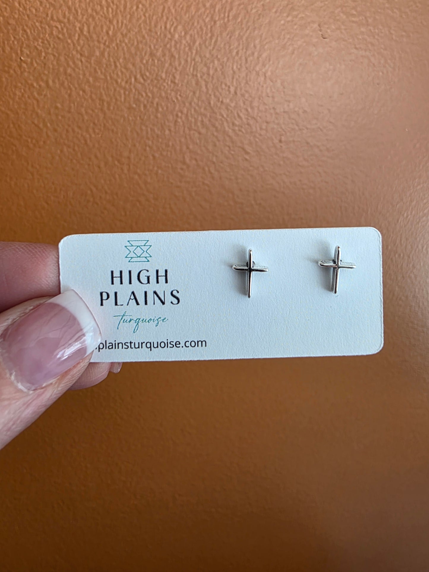 Sterling Silver Cross Earrings