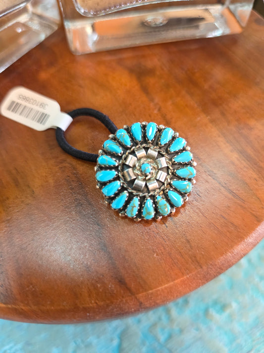 Leander Nez Kingman Turquoise Hair Tie