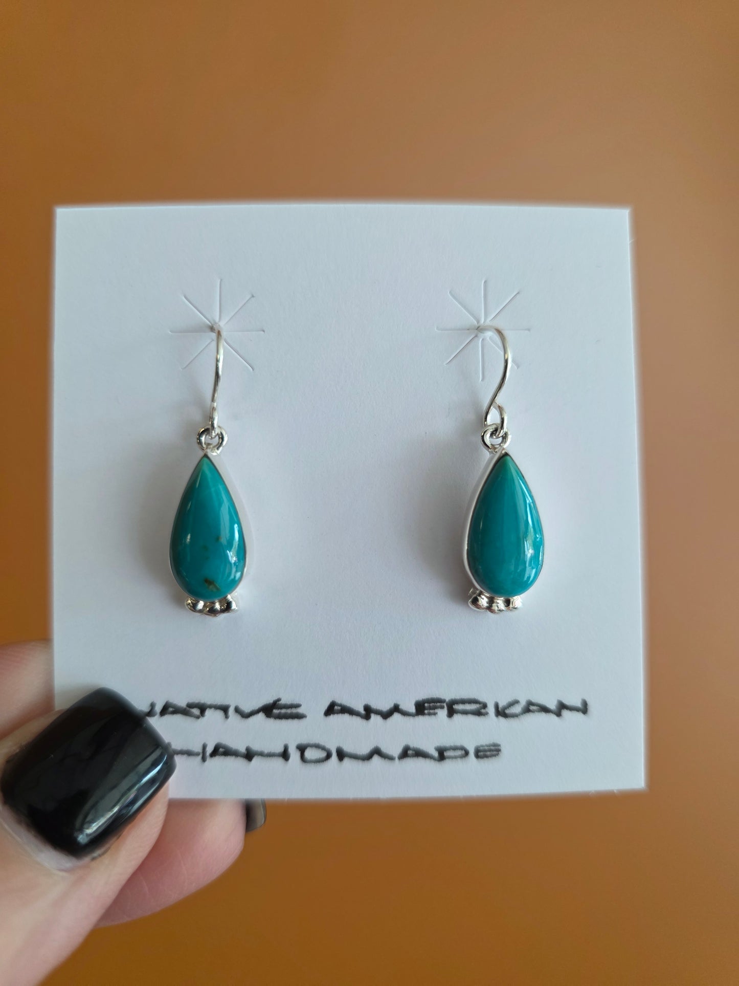 Elsie Armstrong Petite Turquoise Teardrop Earrings