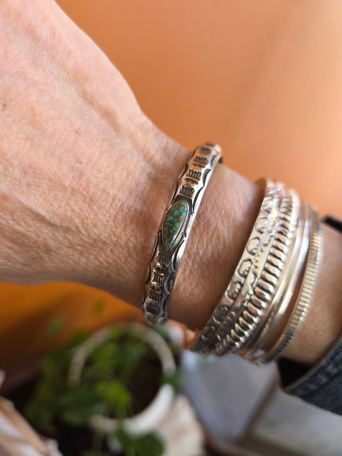 Roland Dixson Red Mountain Turquoise Cuff