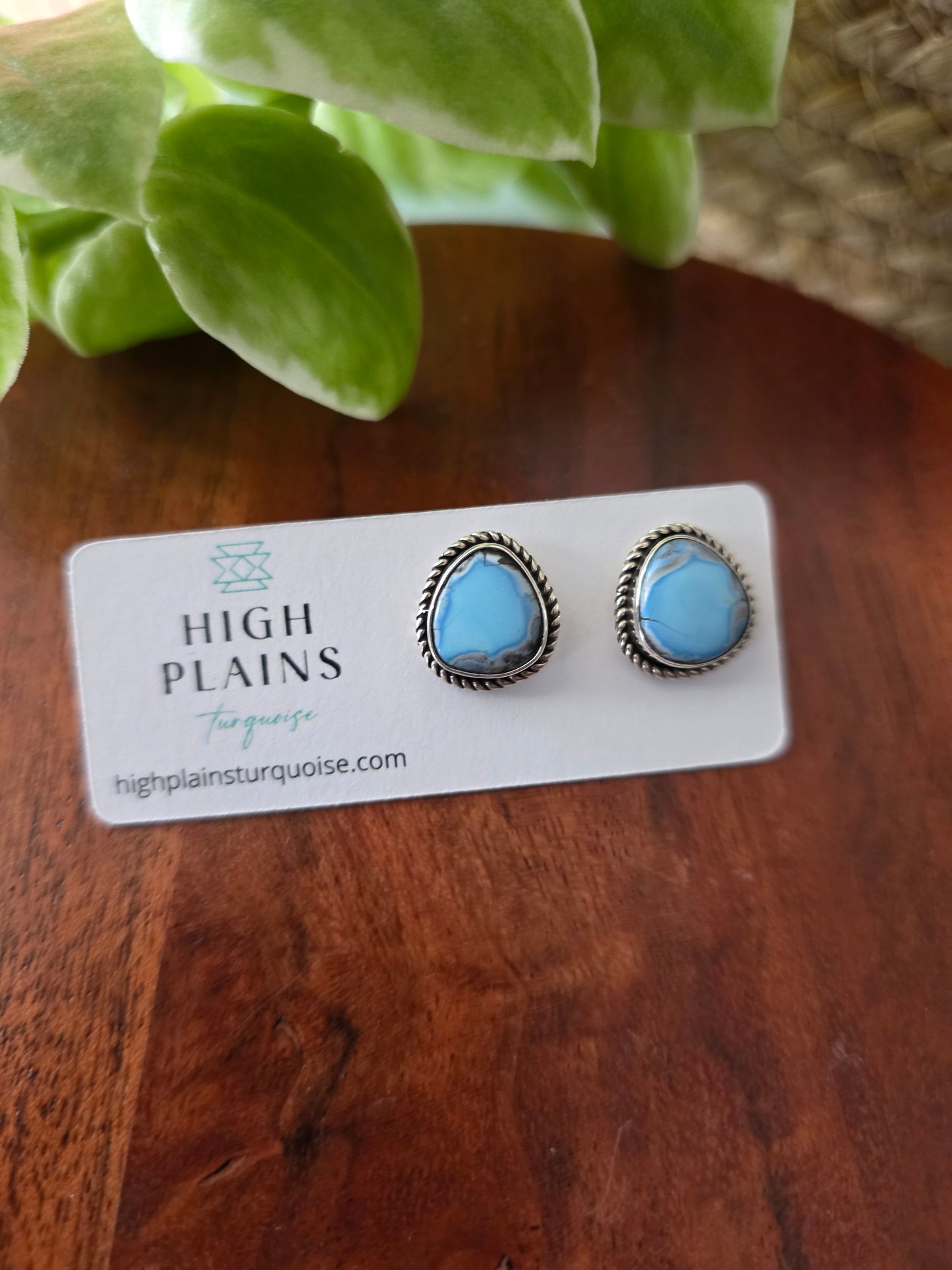 Golden Hills Turquoise Triangular Studs