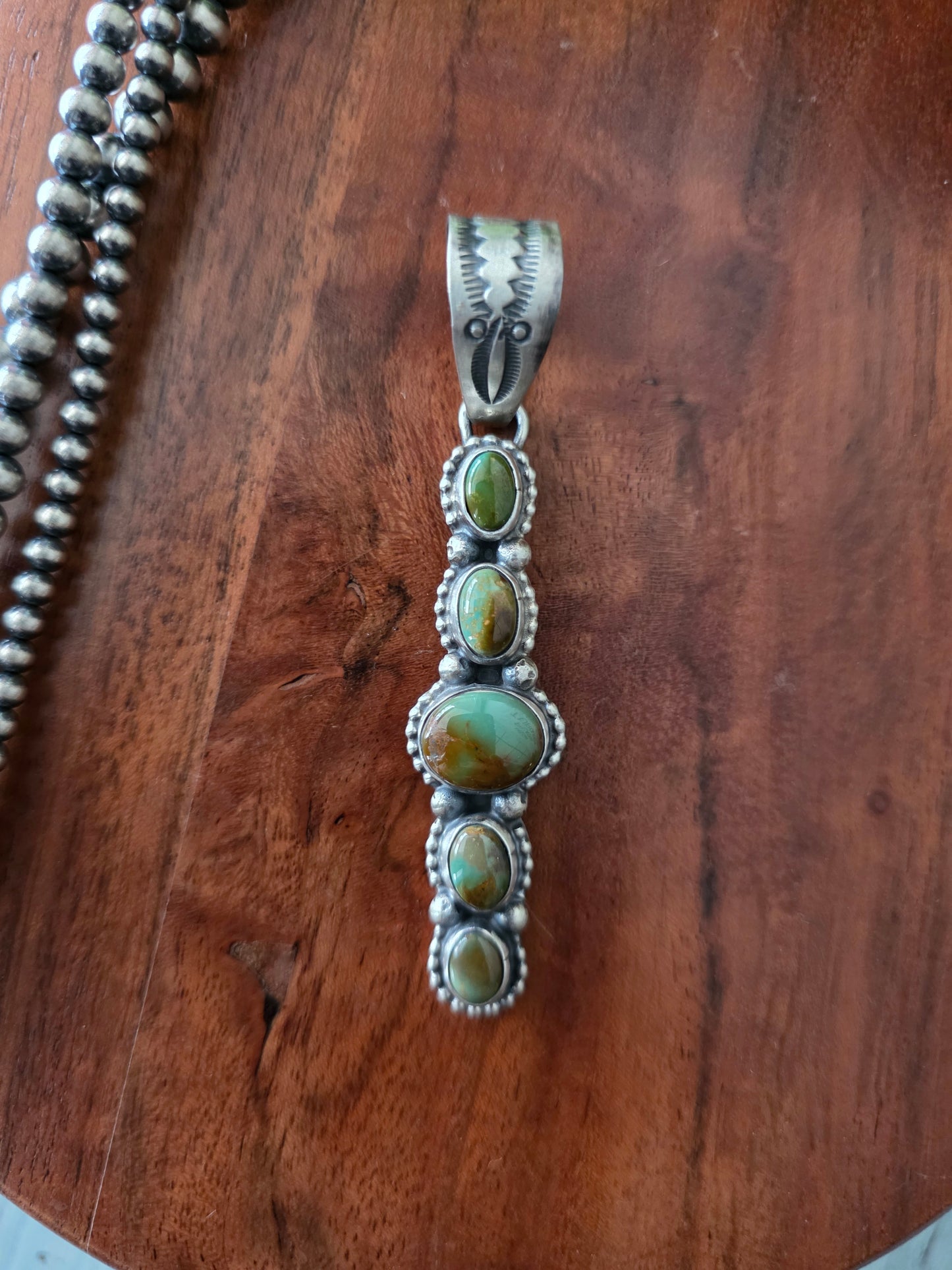 5-Stone Royston Turquoise Pendant