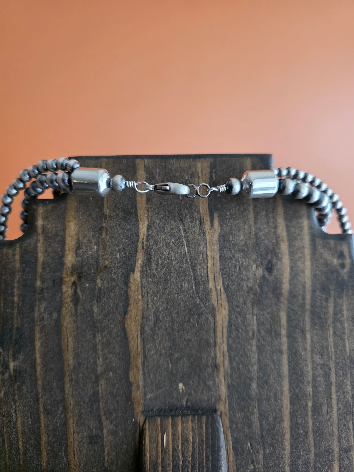 3-Strand 4-6mm Sterling Silver Necklace - 18"