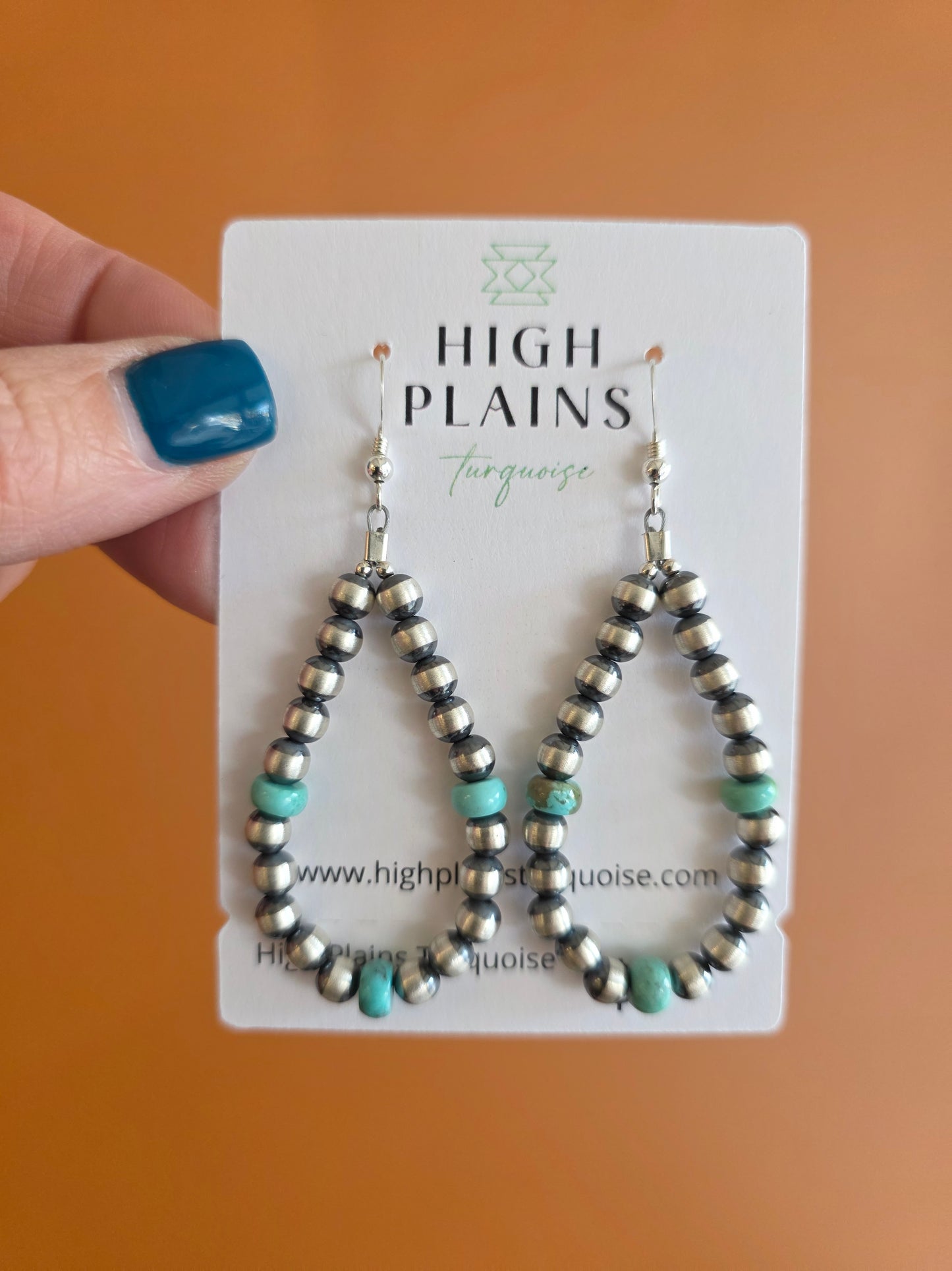 5-6mm Sterling Turquoise Bead Earrings