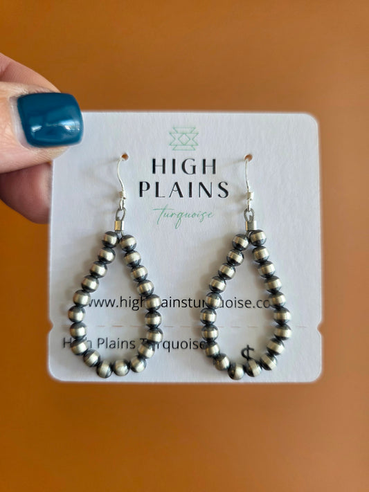 4mm Sterling Silver Teardrop Bead Earrings