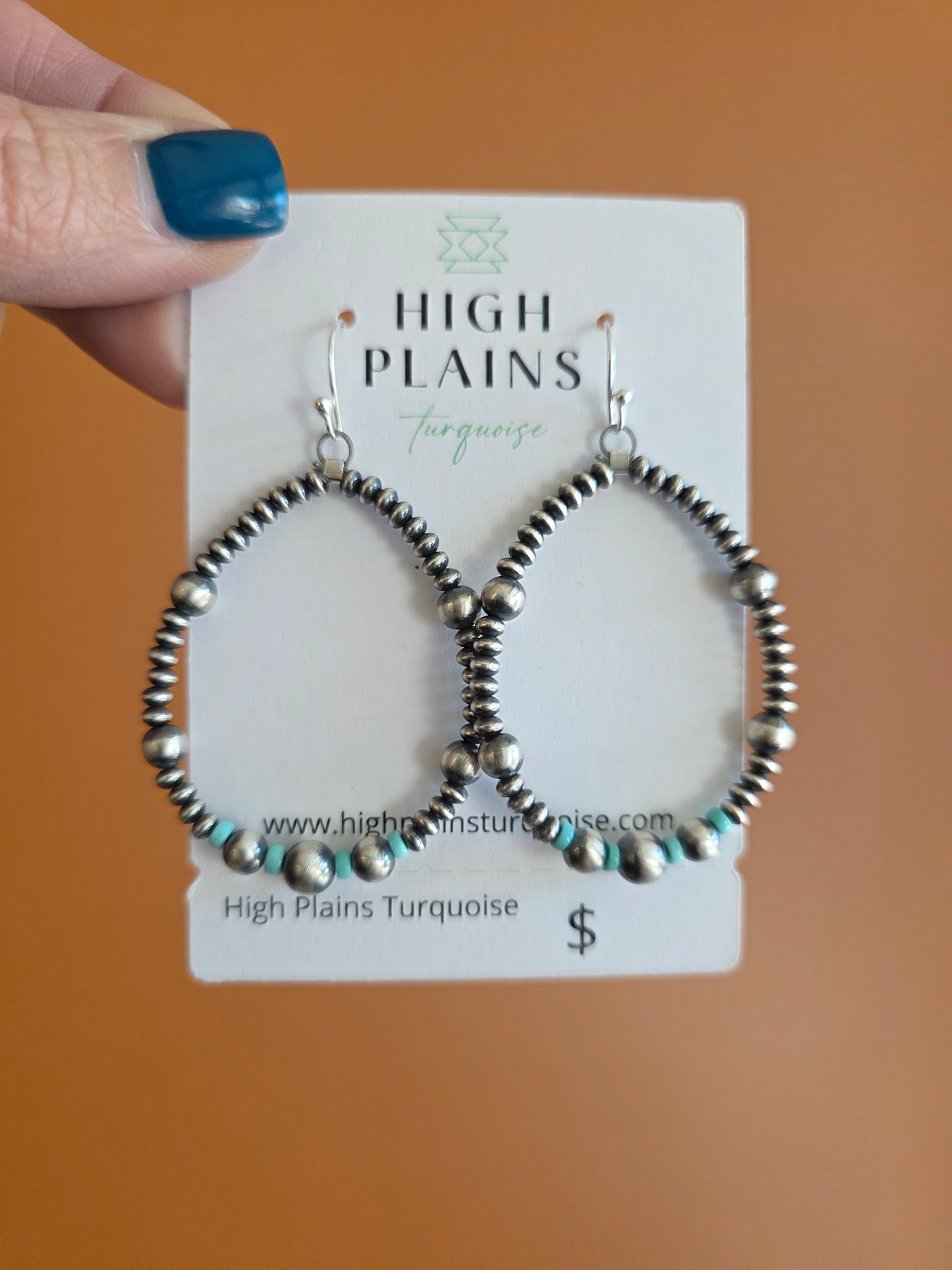 Mix Bead Sterling Silver Campitos Rondelle Accent Earrings