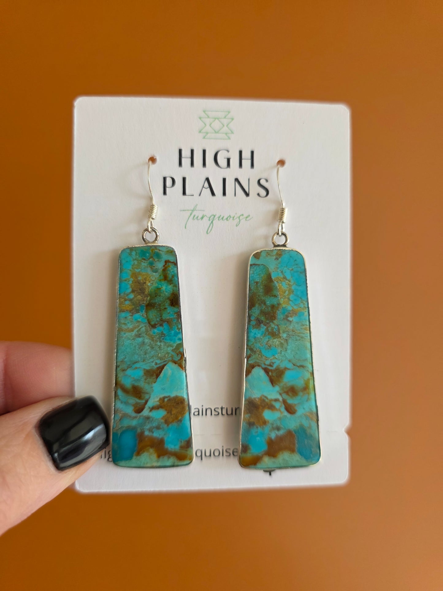 Santo Domingo Turquoise Slab Earrings