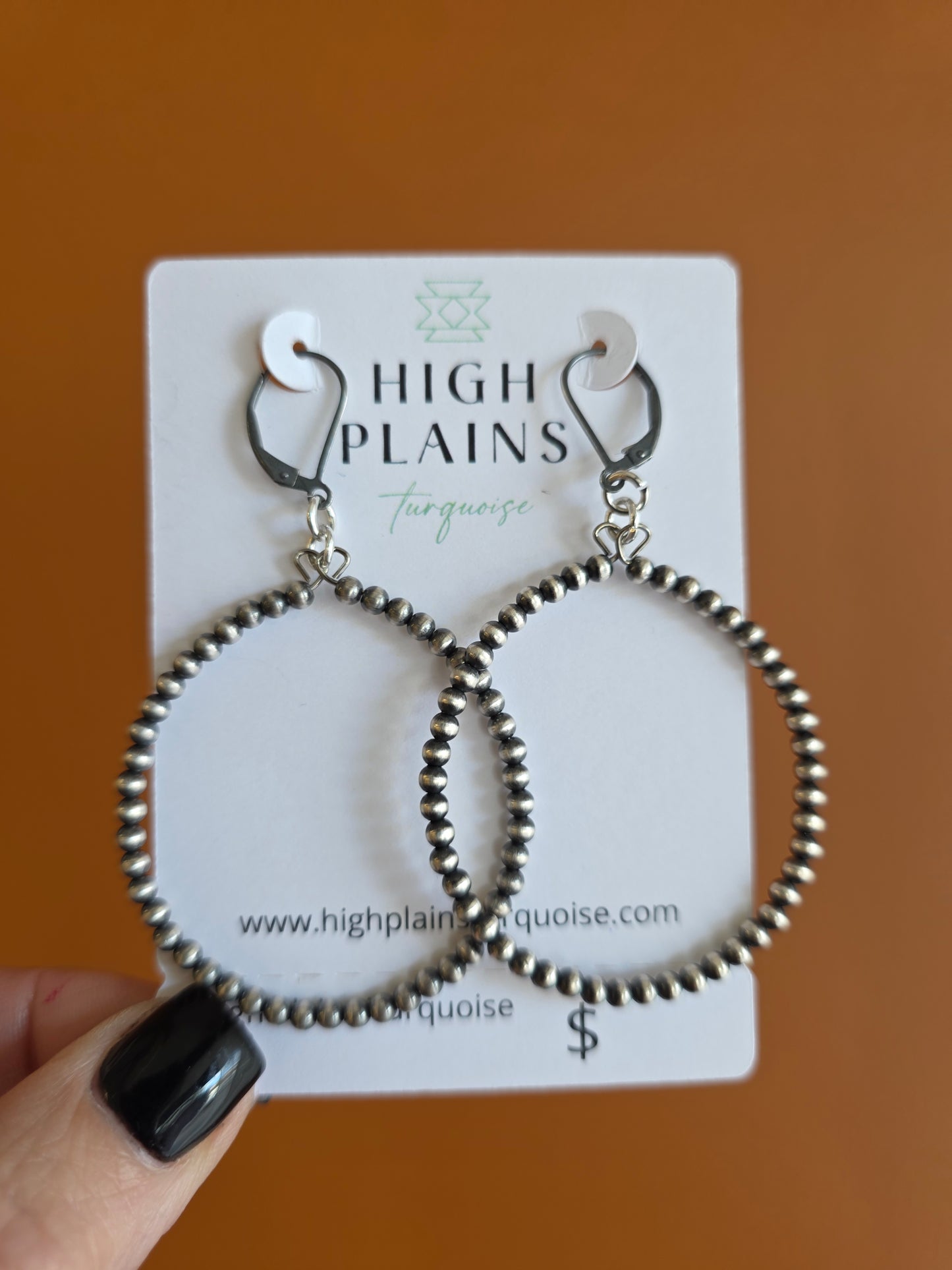 Santo Domingo 3mm Large Sterling Silver Lever Back Hoop Earrings